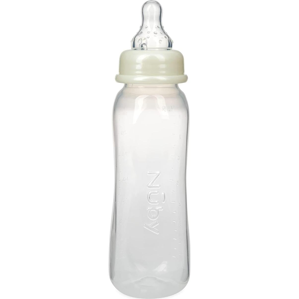 Botella Estándar Nuby 236.6ml con Pezón Flujo Medio