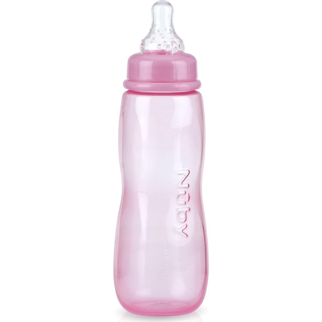 Botella Estándar Nuby 236.6ml con Pezón Flujo Medio