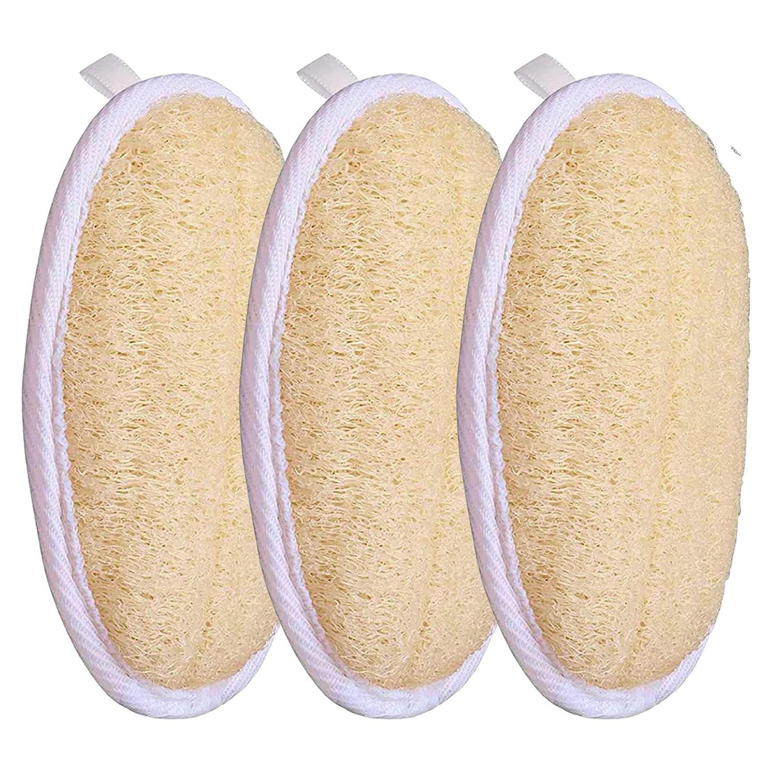 Esponja Exfoliante Natural de Lufa JAUNTY - Paquete de 3 Piezas