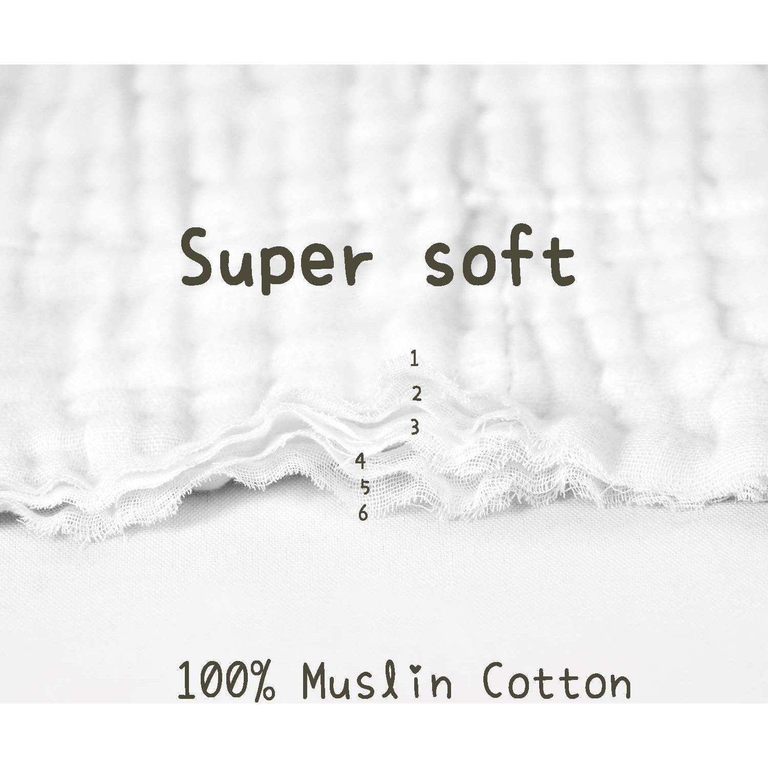 Pañales de Muselina Viviland 100% Algodón 4 Piezas Elefante y Ballena