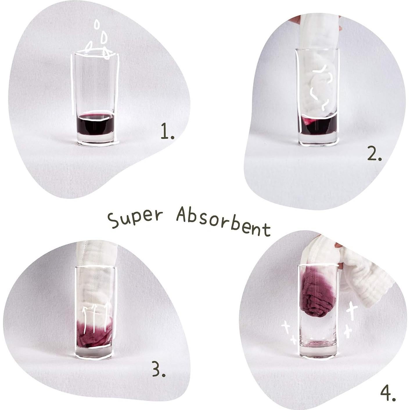 Pañales de Muselina Viviland 100% Algodón 4 Piezas Elefante y Ballena