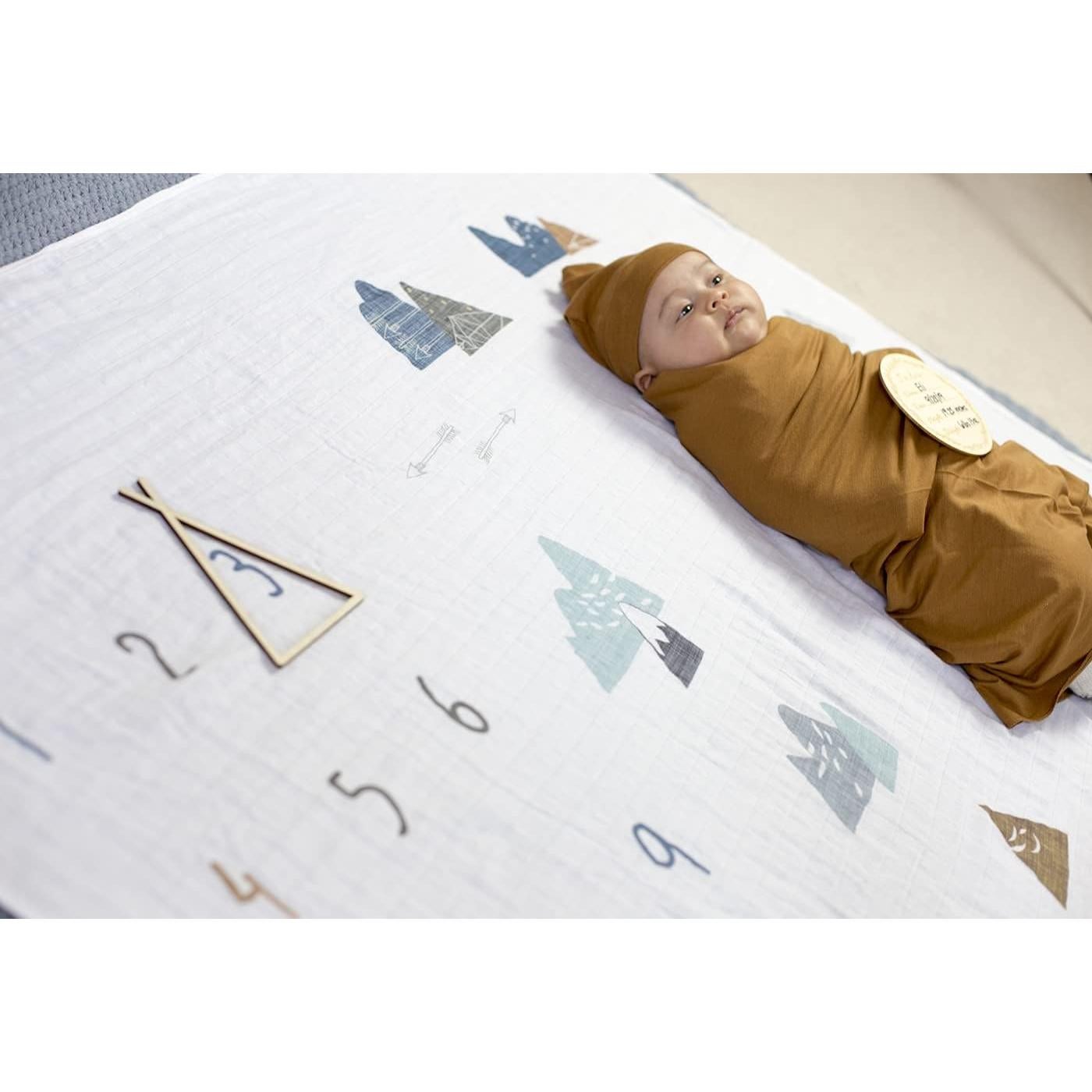 Manta Mensual para Bebé 100% Algodón Orgánico Miaoberry 119.4cm