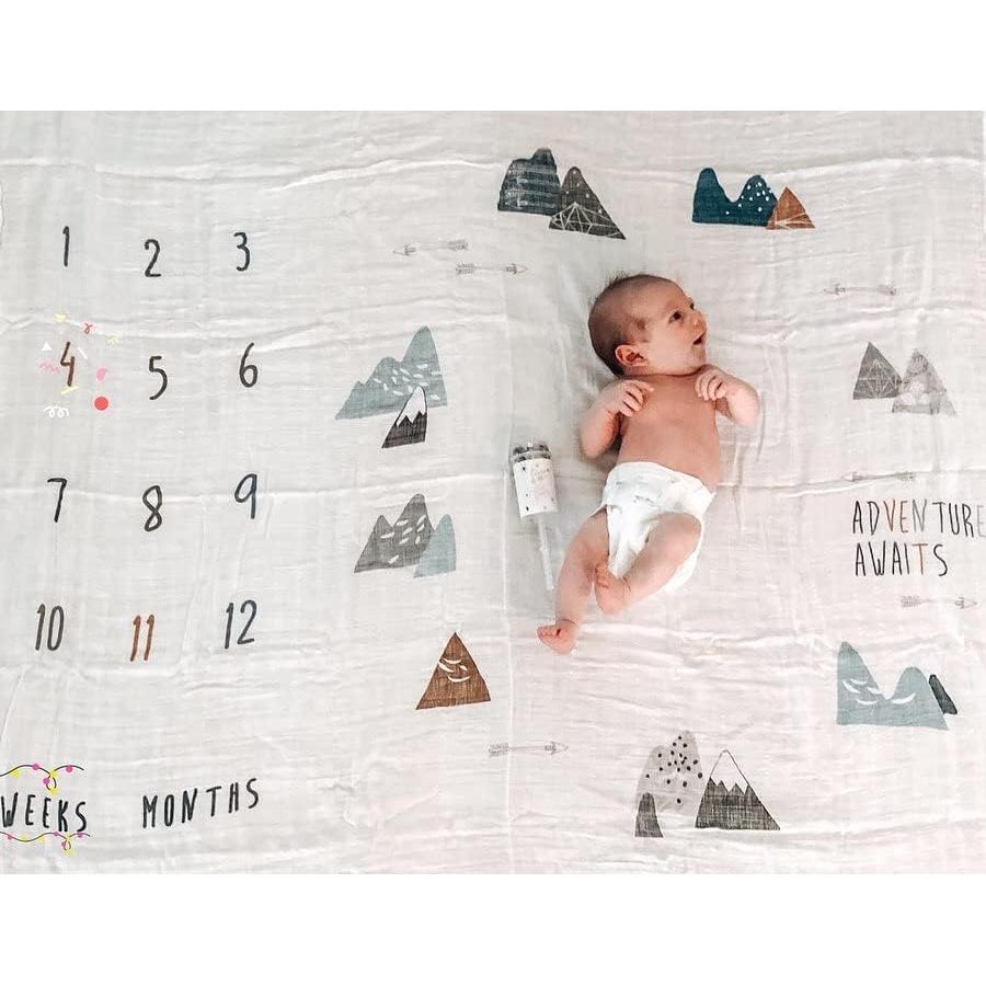 Manta Mensual para Bebé 100% Algodón Orgánico Miaoberry 119.4cm