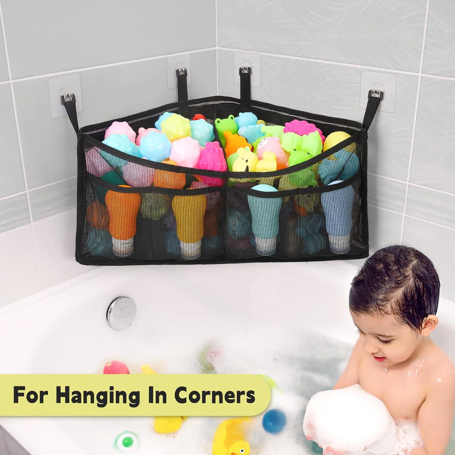 Organizador de Juguetes de Baño Goowin Triangular Negro 38x56x24cm