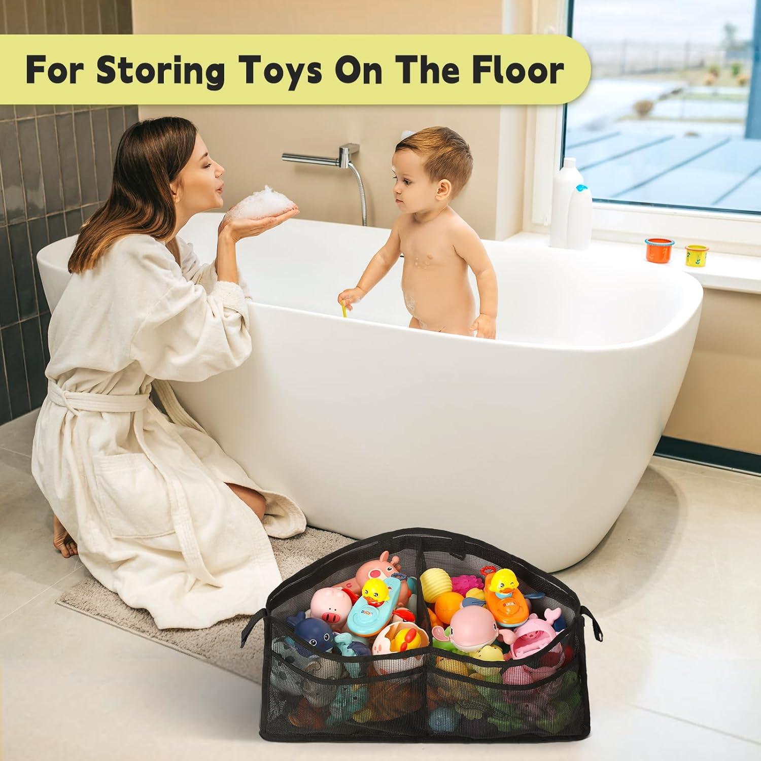 Organizador de Juguetes de Baño Goowin Triangular Negro 38x56x24cm