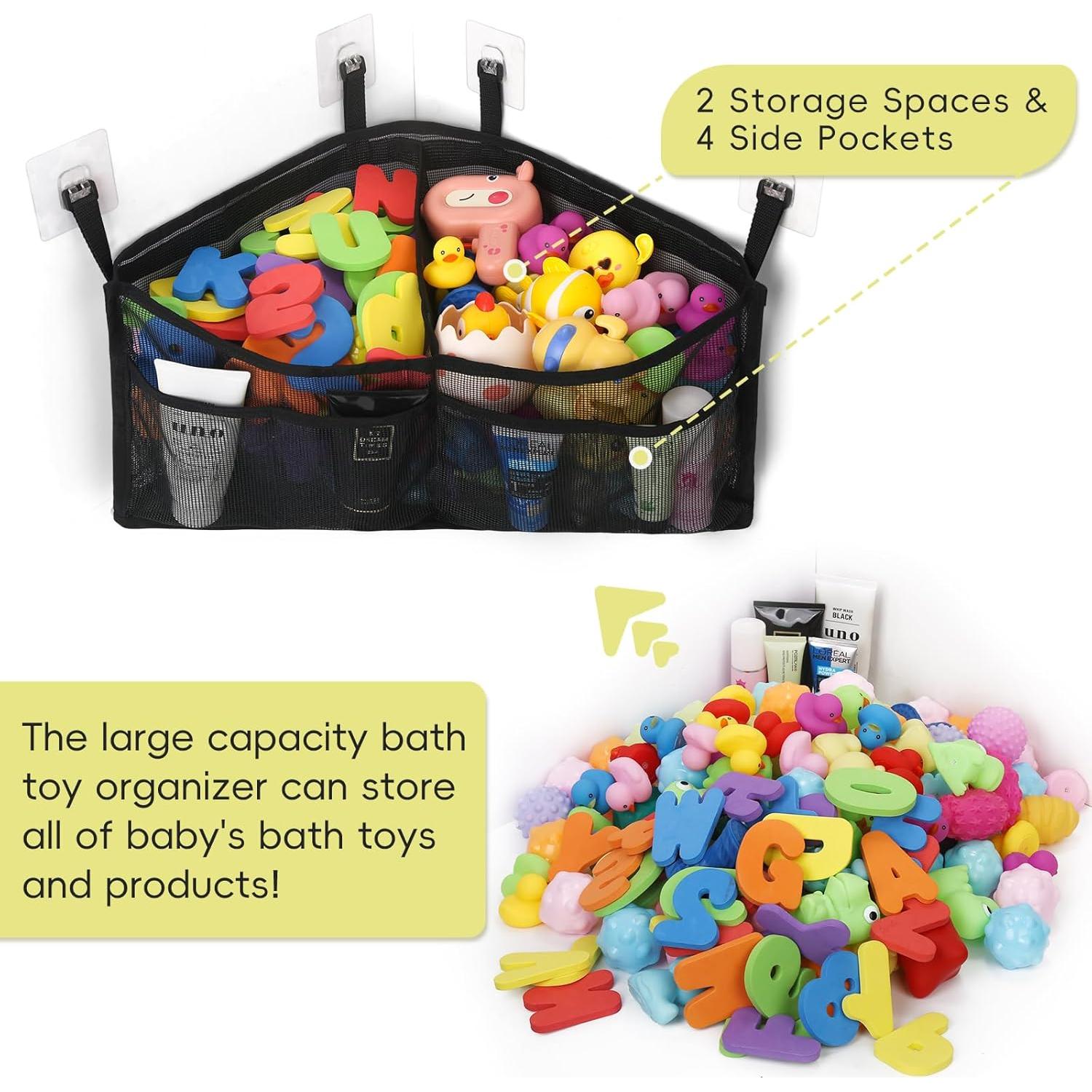 Organizador de Juguetes de Baño Goowin Triangular Negro 38x56x24cm