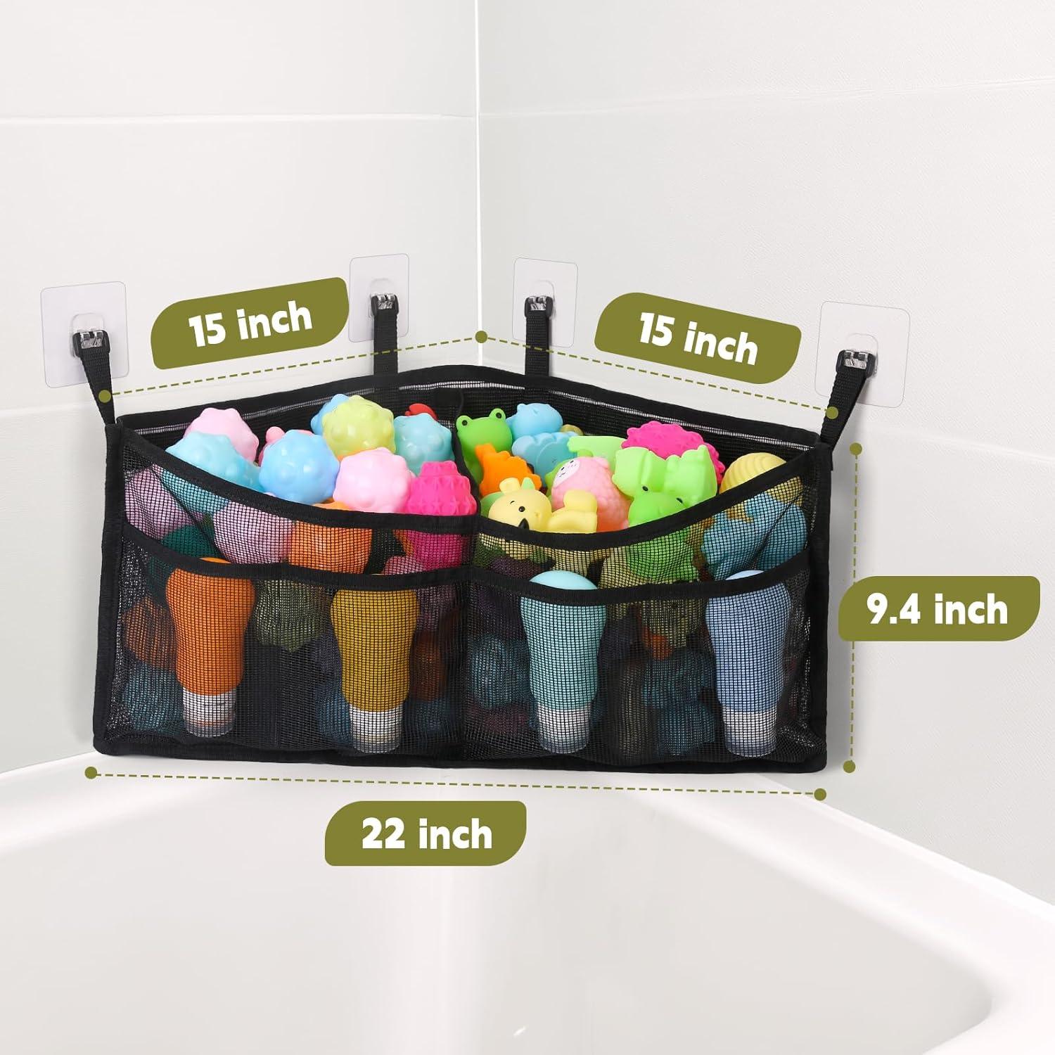 Organizador de Juguetes de Baño Goowin Triangular Negro 38x56x24cm