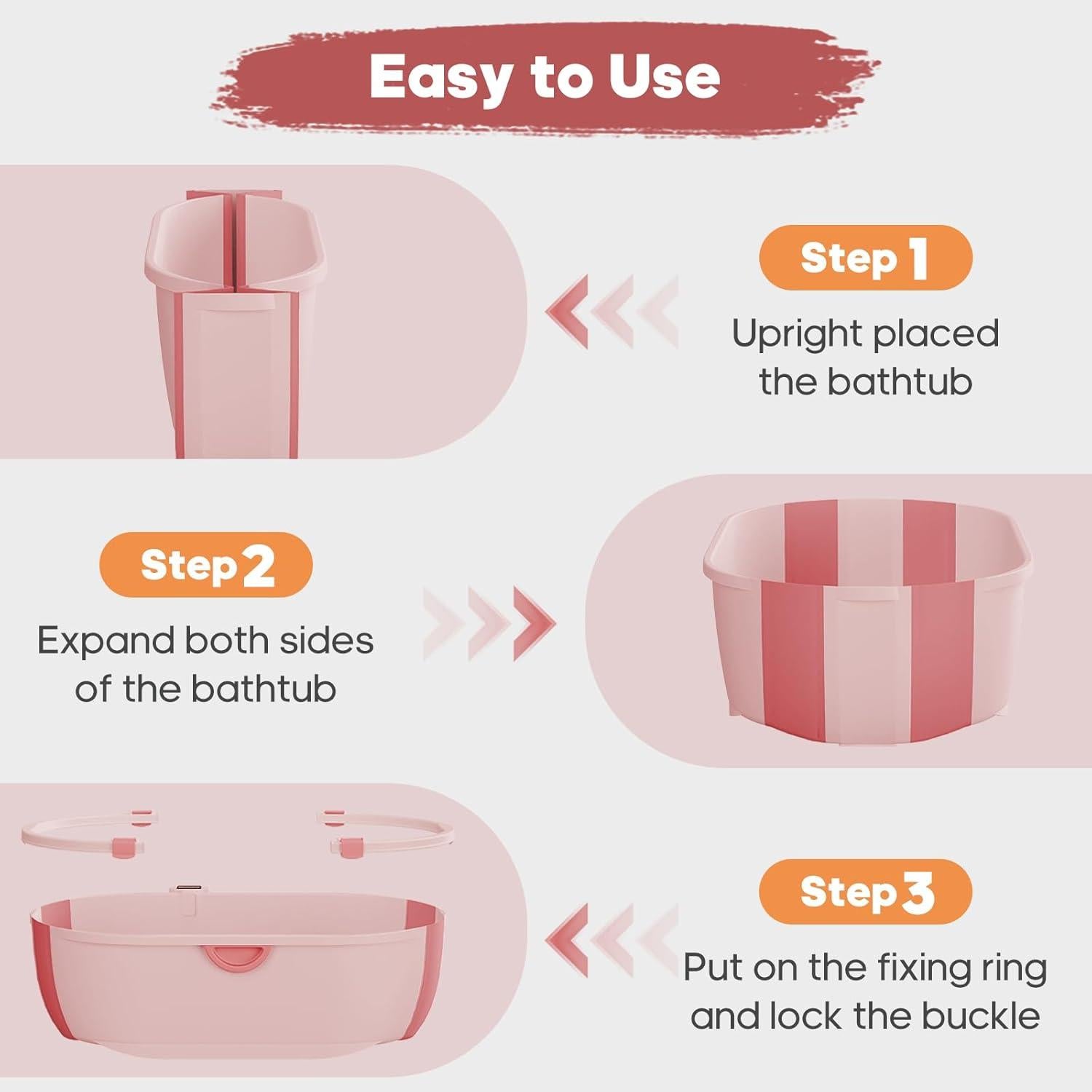 Bañera Plegable Joyingbaby para Bebés 0-6 Años con Cojín y Termómetro