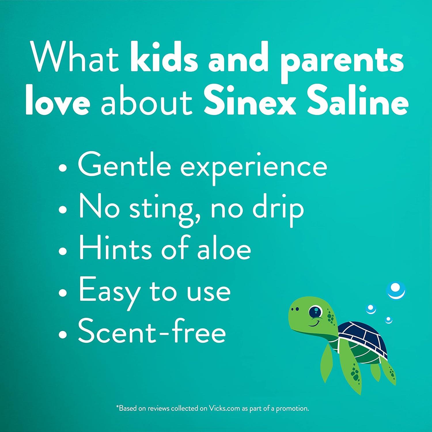 Spray Nasal Salino Vicks Sinex Niños 5 Oz x 2 - Alivio Congestión