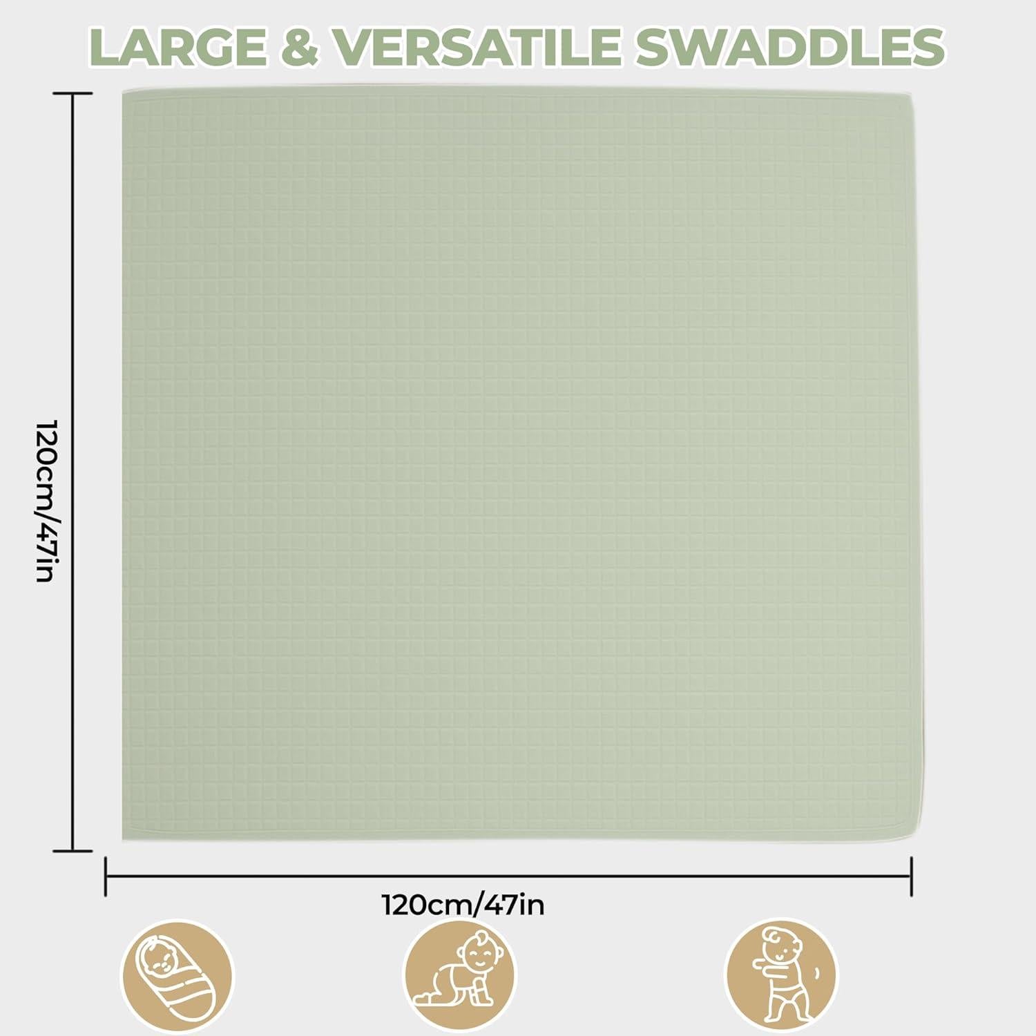 Mantas de Muselina Kiddolove - 3 Piezas 119.38cm - Suaves y Transpirables