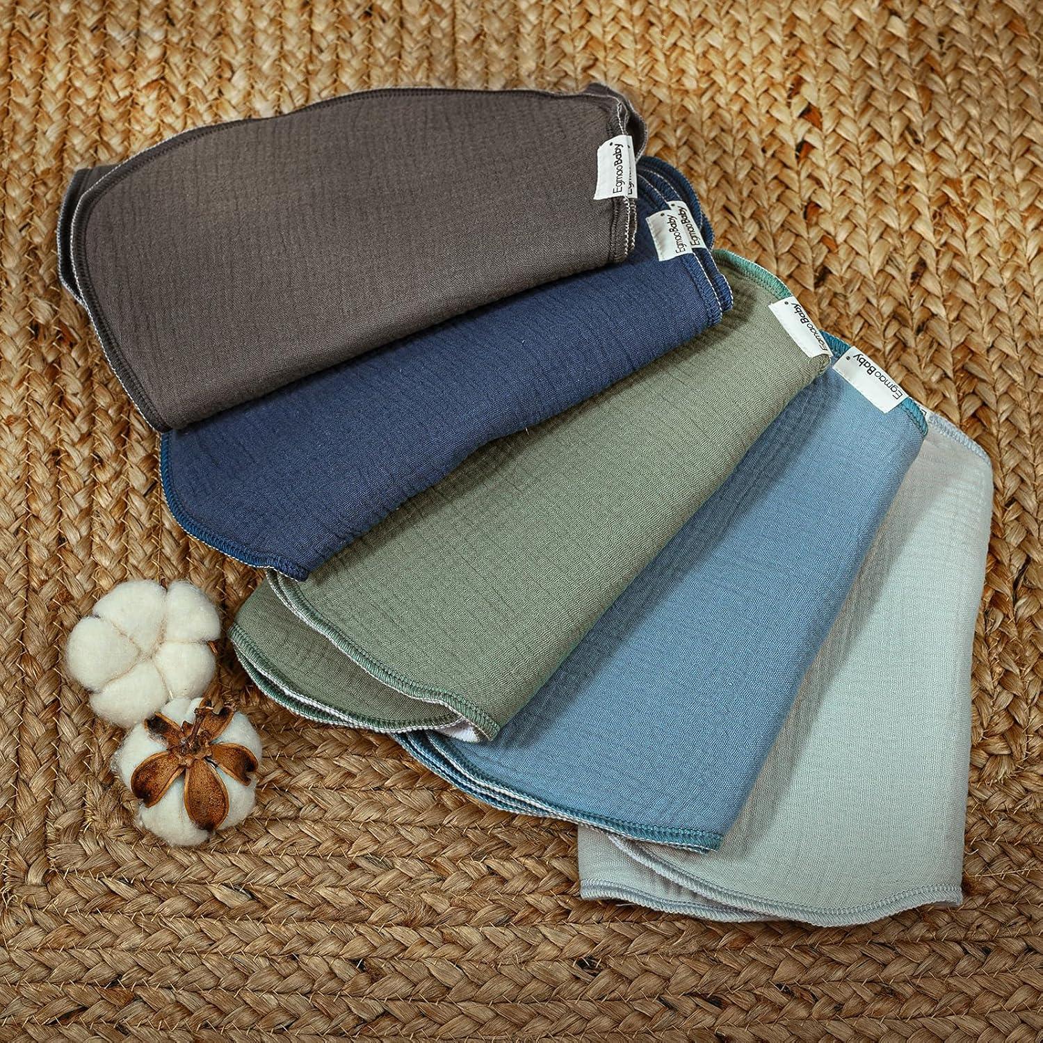 Paños de Eructo Muselina Orgánica Egmao Baby 10 Piezas