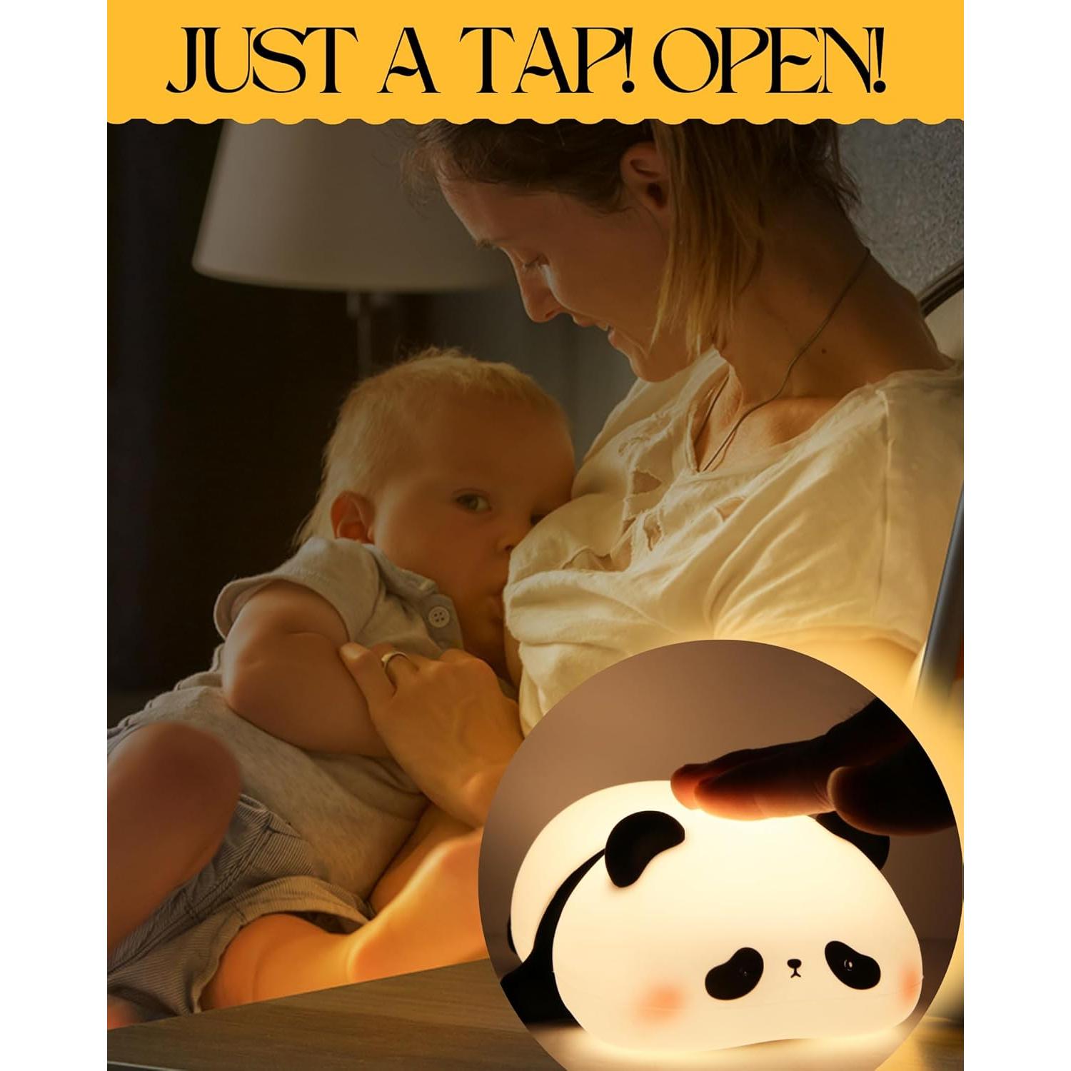 Luz Nocturna Panda Recolte LED Recargable 3 Niveles 259g