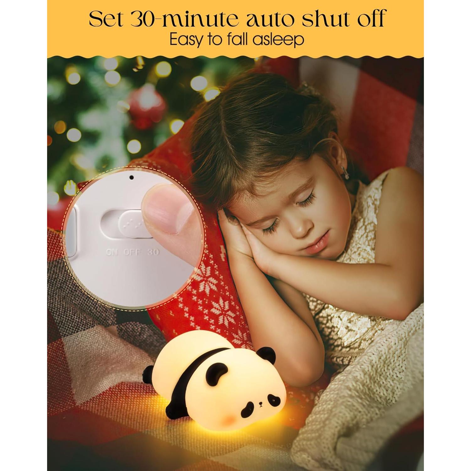 Luz Nocturna Panda Recolte LED Recargable 3 Niveles 259g