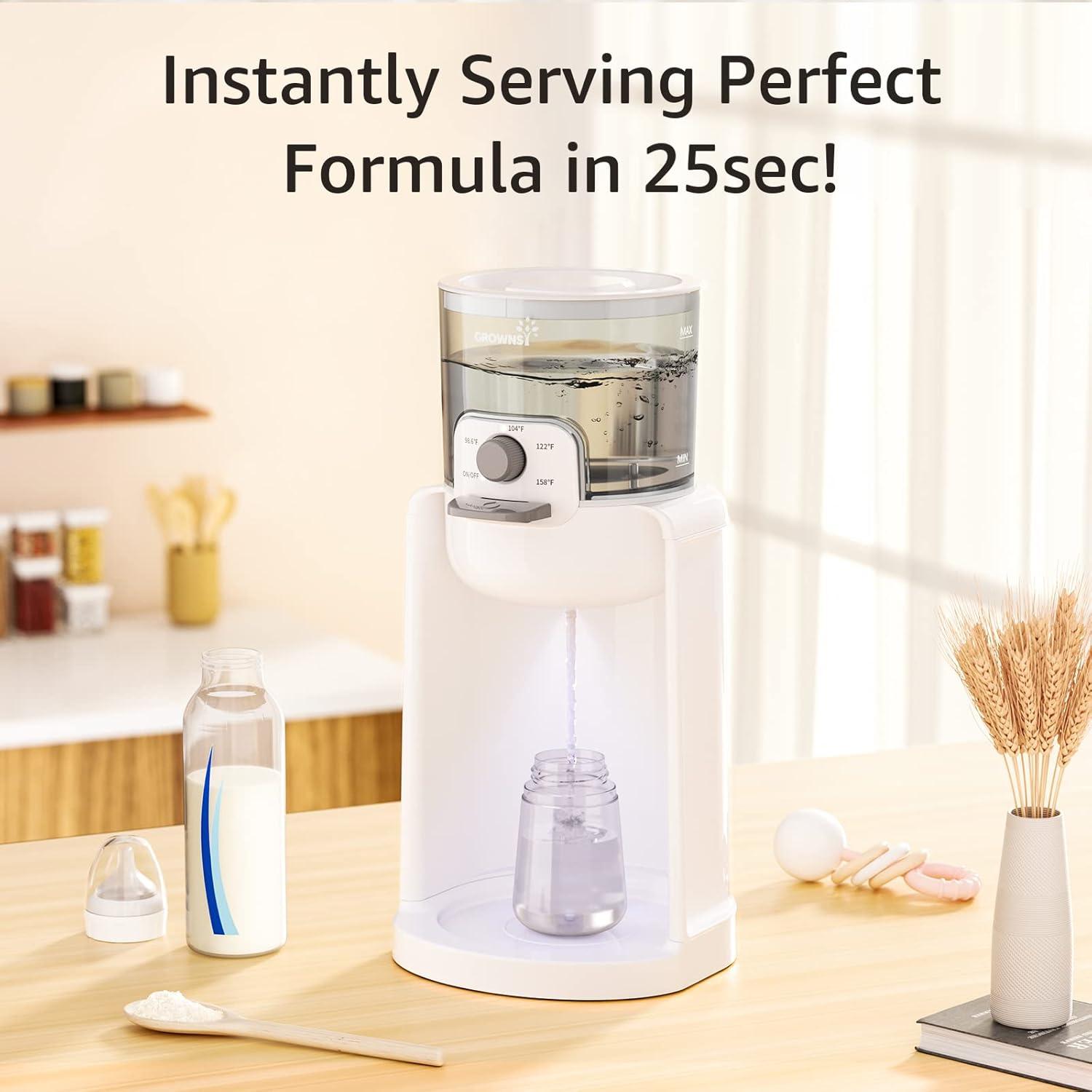 Calentador de Botellas de Bebé Grownsy K301-W, Agua Caliente Instantánea