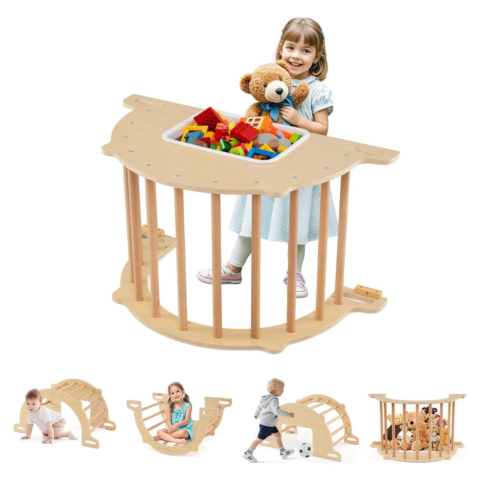 Arco de Escalada de Madera HONEY JOY 90.2x50.8x48.3 cm