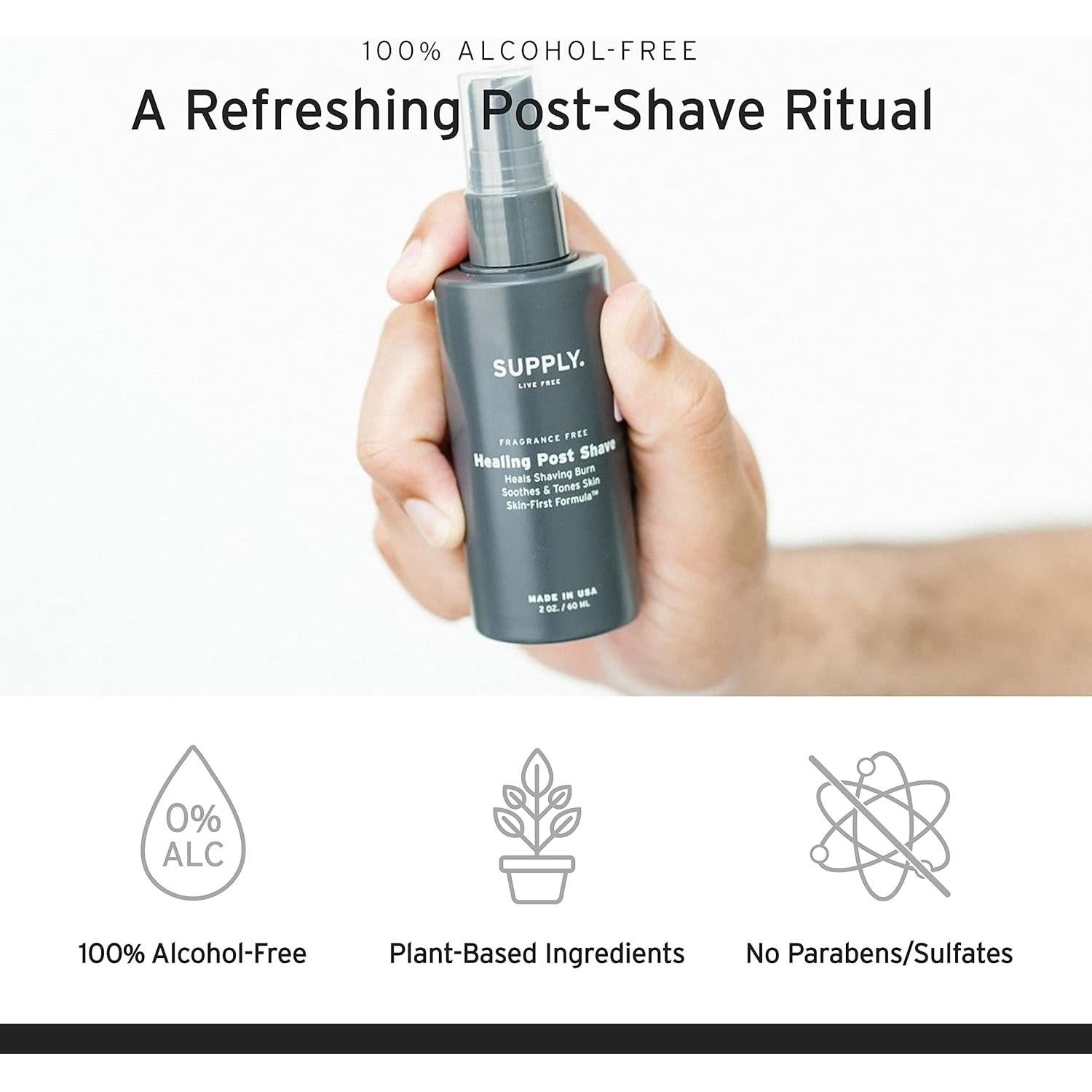 After Shave Healing Post Shave Supply 117g Sin Alcohol