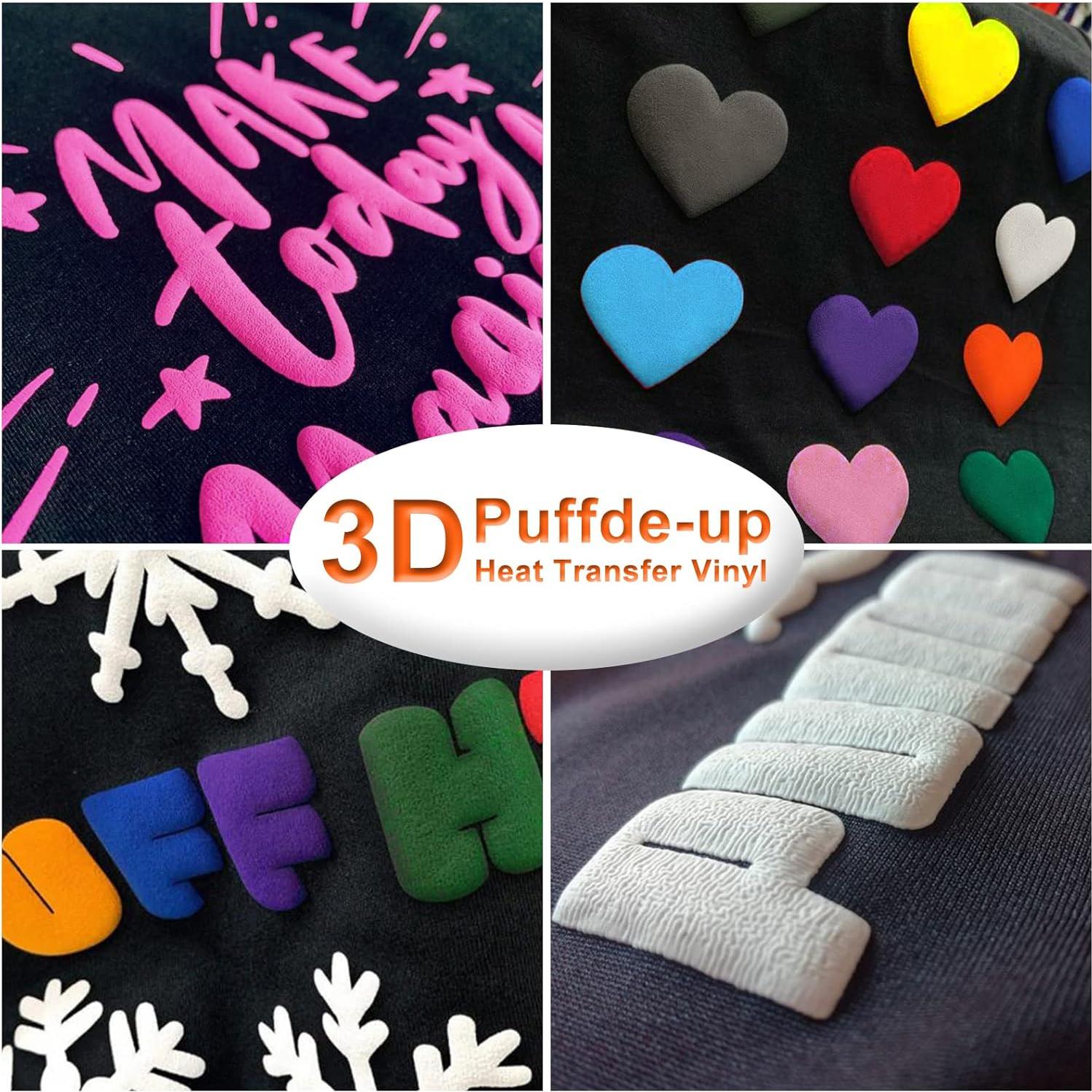 Vinilo Puff Transferencia de Calor Heflashor 11 Colores 30x25 cm