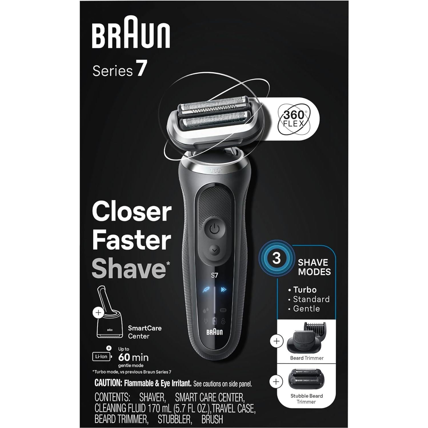 Afeitadora Eléctrica Braun Serie 7 7185cc Impermeable 10 Piezas