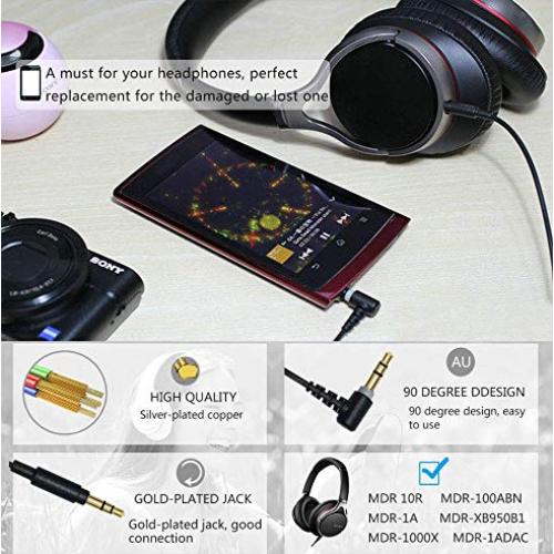 Cable de Reemplazo para Auriculares Sony 120cm Negro