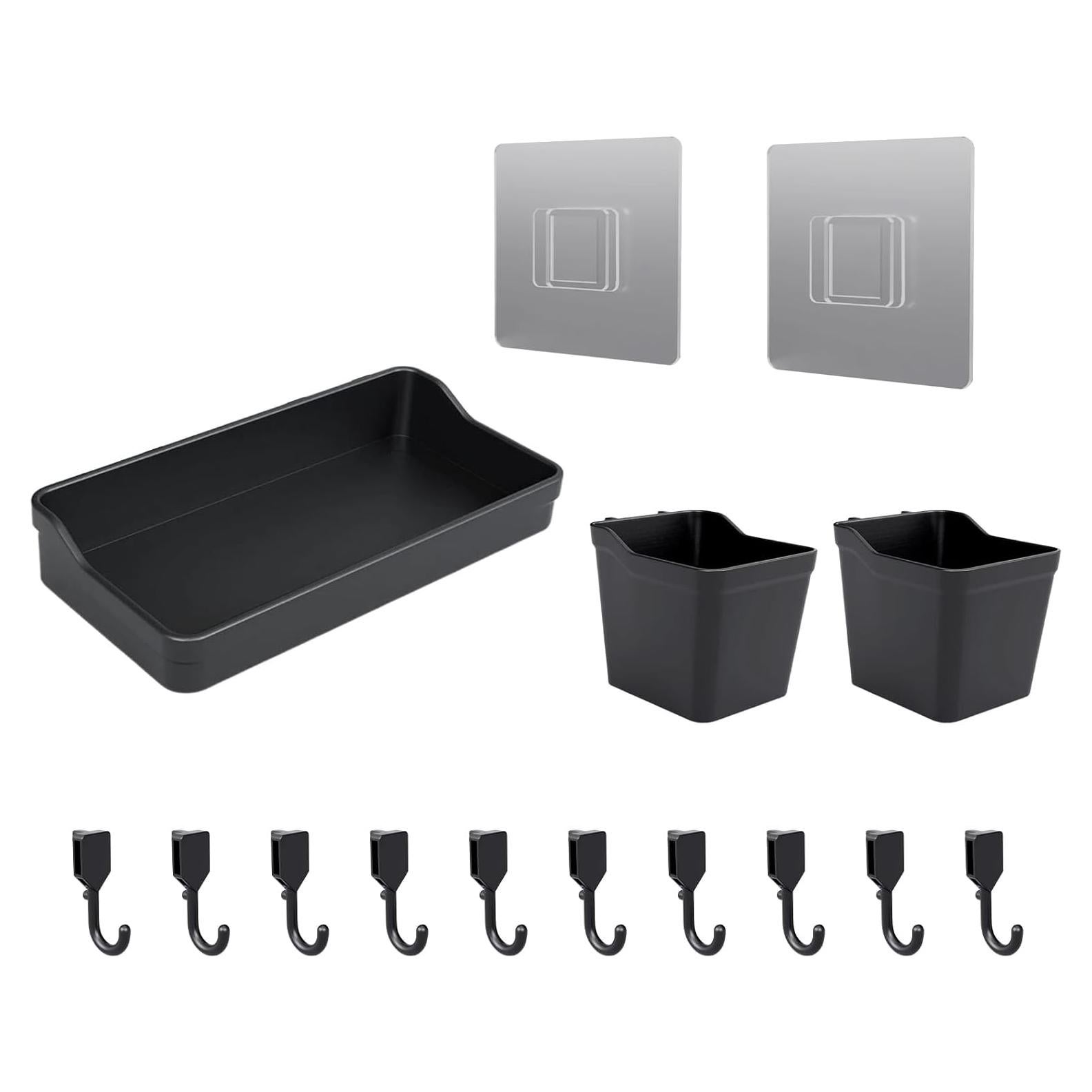 Organizador de Pared Pegboard EVDBOBO - 25 Piezas, Negro