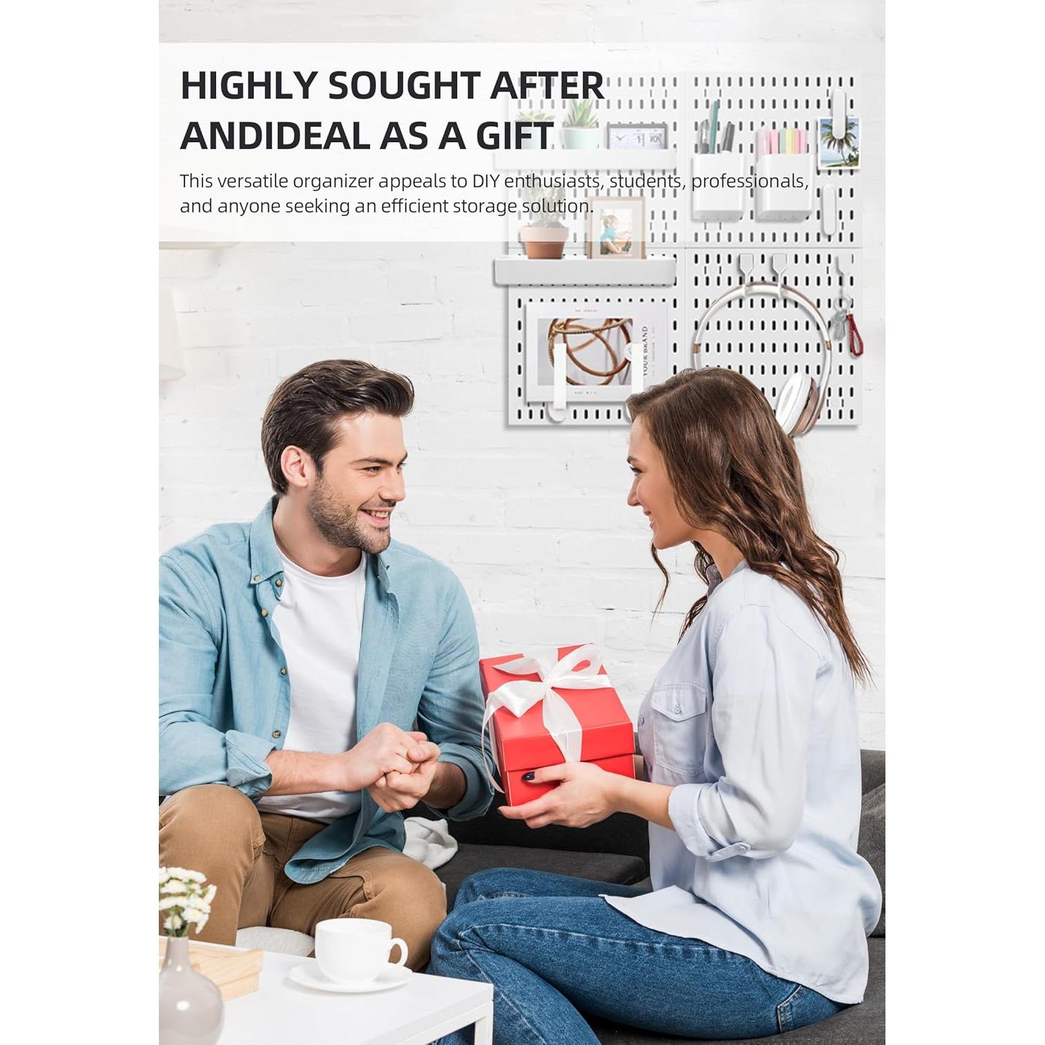 Organizador de Pared Pegboard EVDBOBO - 25 Piezas, Negro