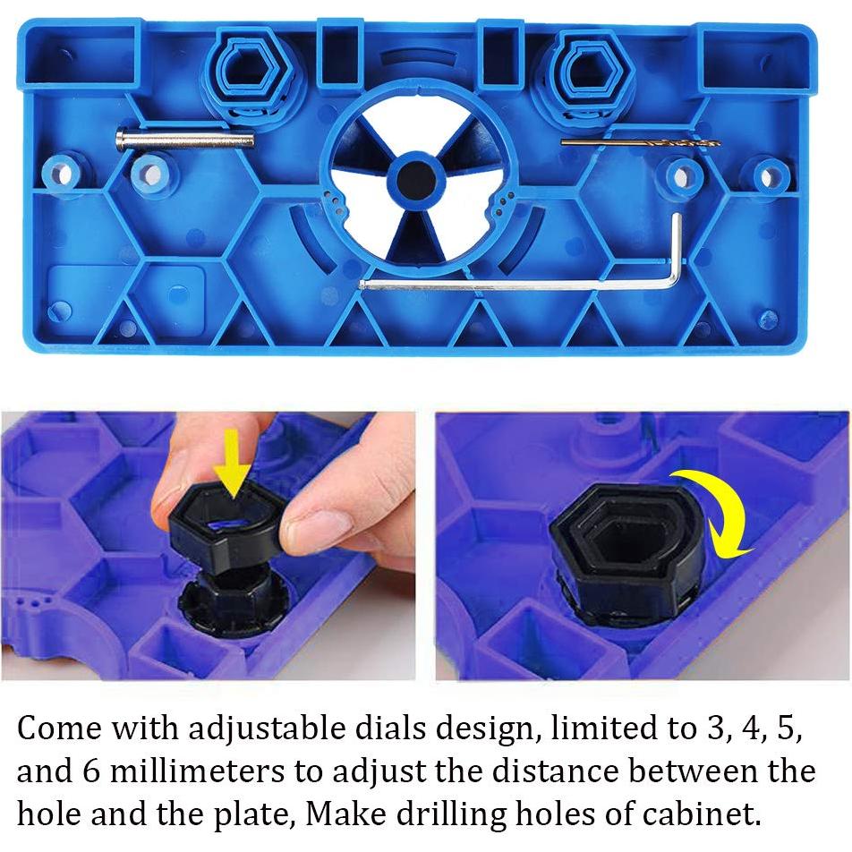 Kit de Plantilla para Bisagra Oculta 35mm SMATOLS - Herramientas de Carpintería