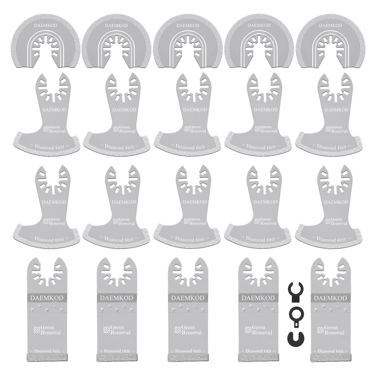 Paquete de 20 Hojas de Sierra Oscilante de Diamante DAEMKOD