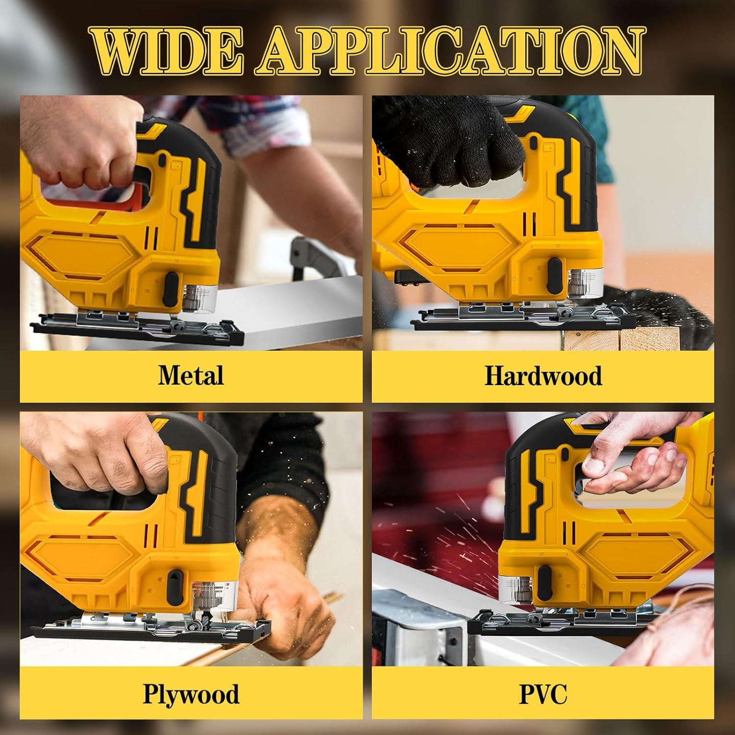 Sierra de calar inalámbrica Dewalt 20V 400W 2700RPM con 6 hojas