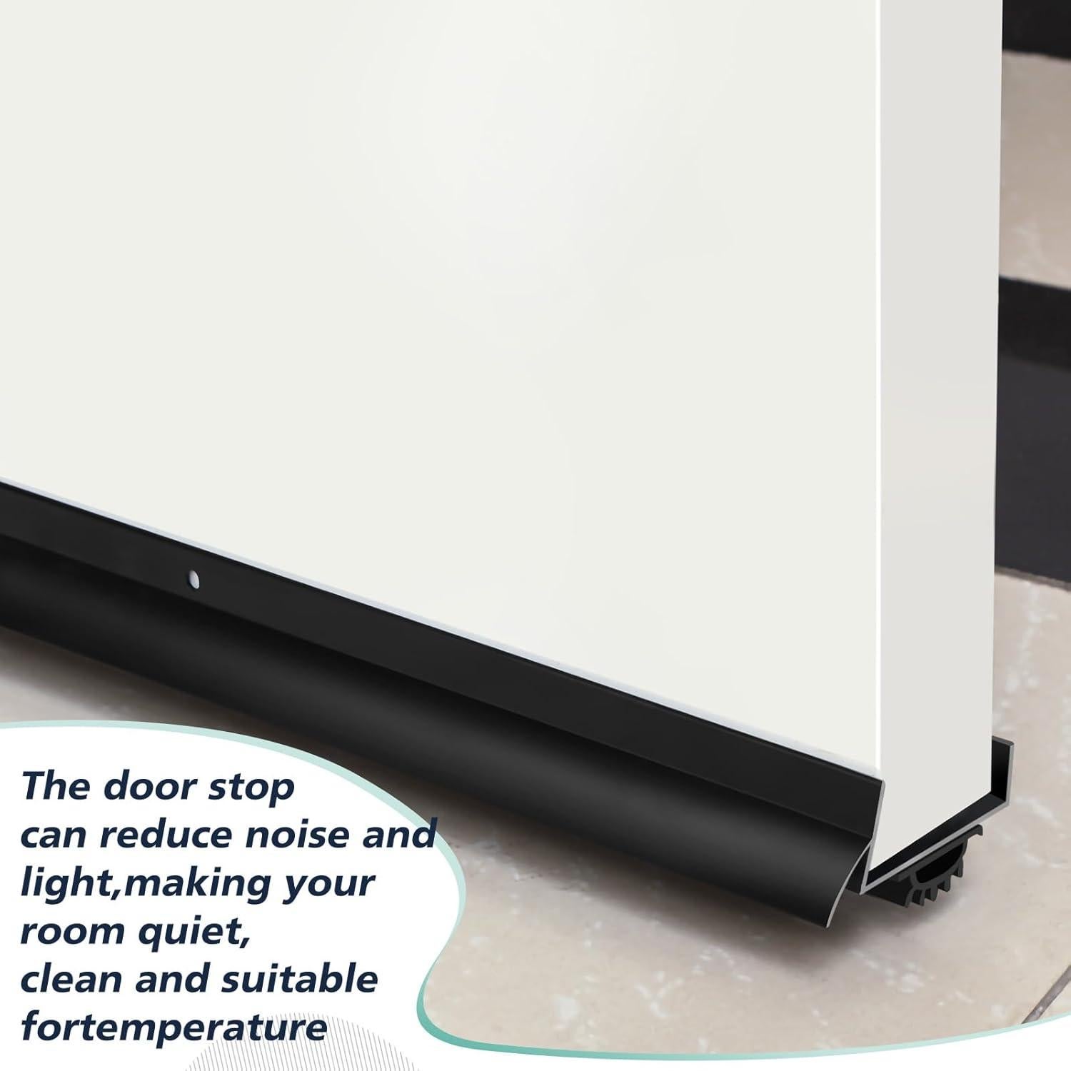 Barrera Inferior de Puerta Aluminio MorningRo 91.44 cm Negro