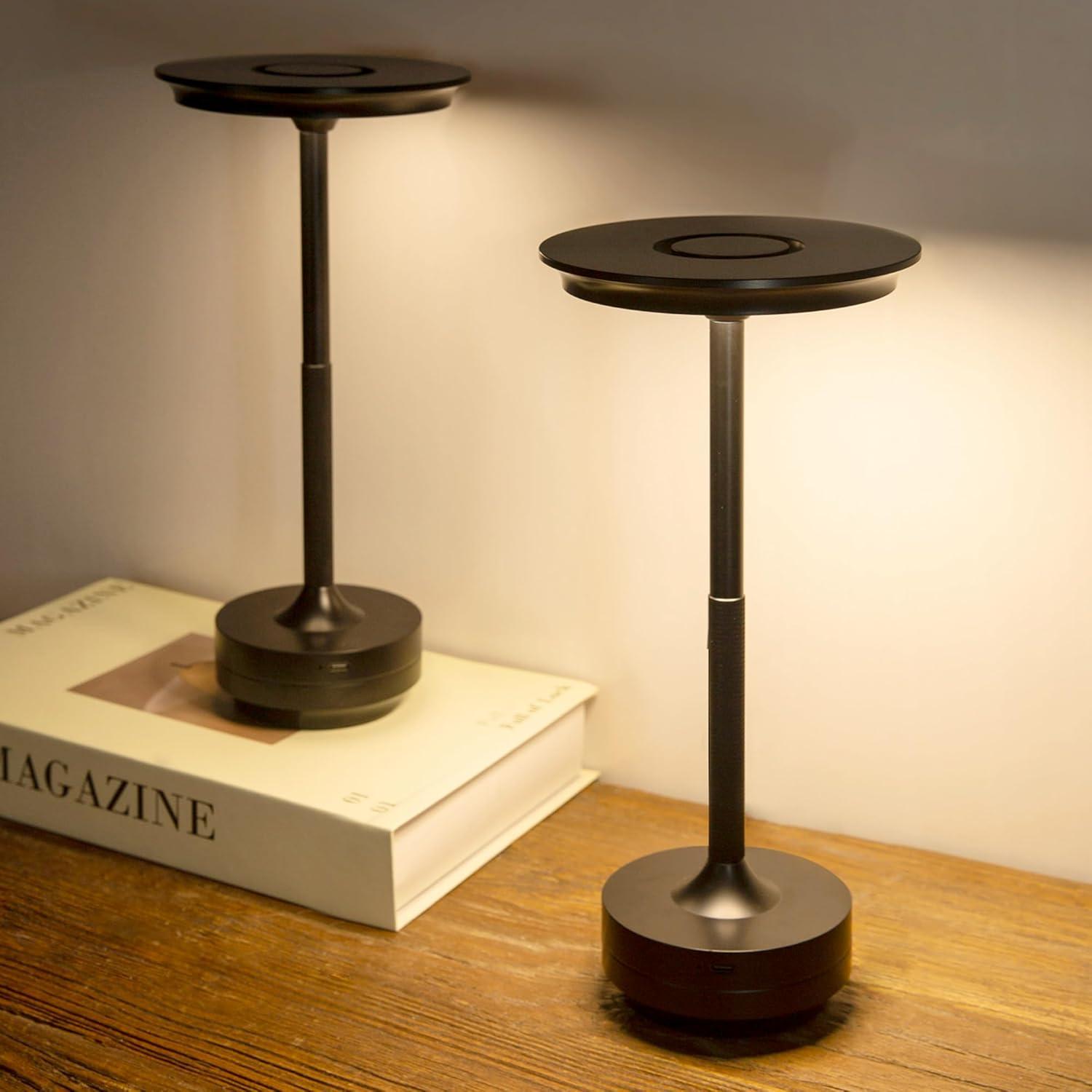 Lámpara de Mesa Inalámbrica LUSHARBOR 5200mAh Táctil 3 Colores