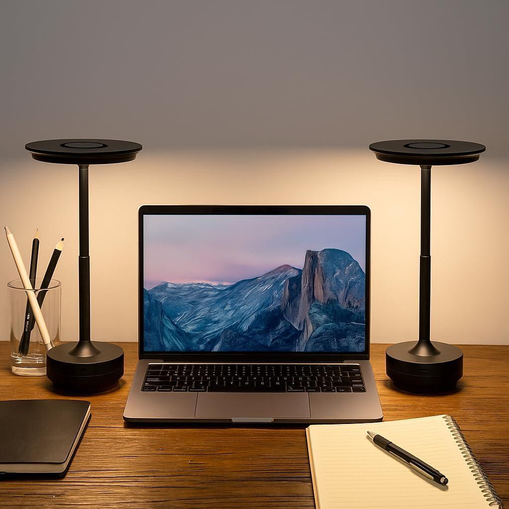 Lámpara de Mesa Inalámbrica LUSHARBOR 5200mAh Táctil 3 Colores