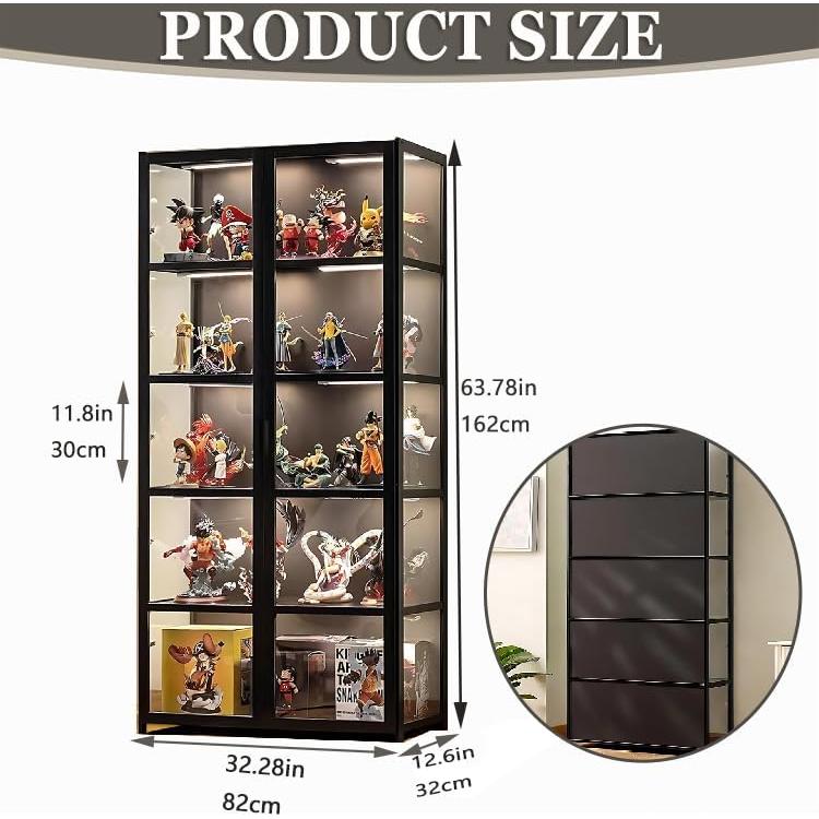 Gabinete de Exhibición de Bambú qeknxks 5 Niveles 81.8x162.1cm