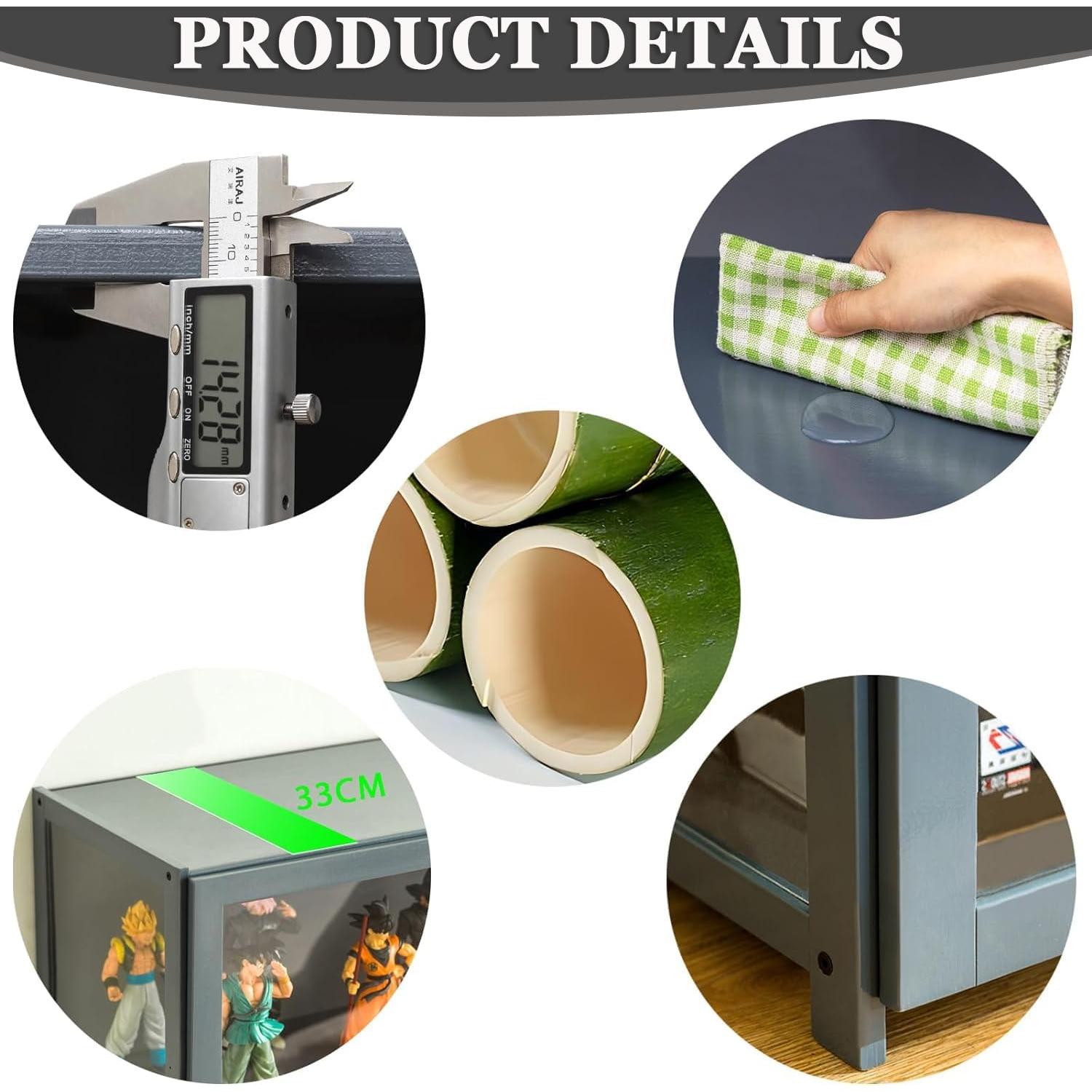 Gabinete de Exhibición de Bambú qeknxks 5 Niveles 81.8x162.1cm