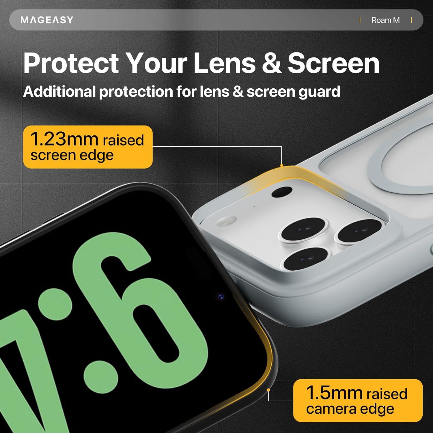 Funda MAGEASY para iPhone 17 6.3" Transparente con Correa