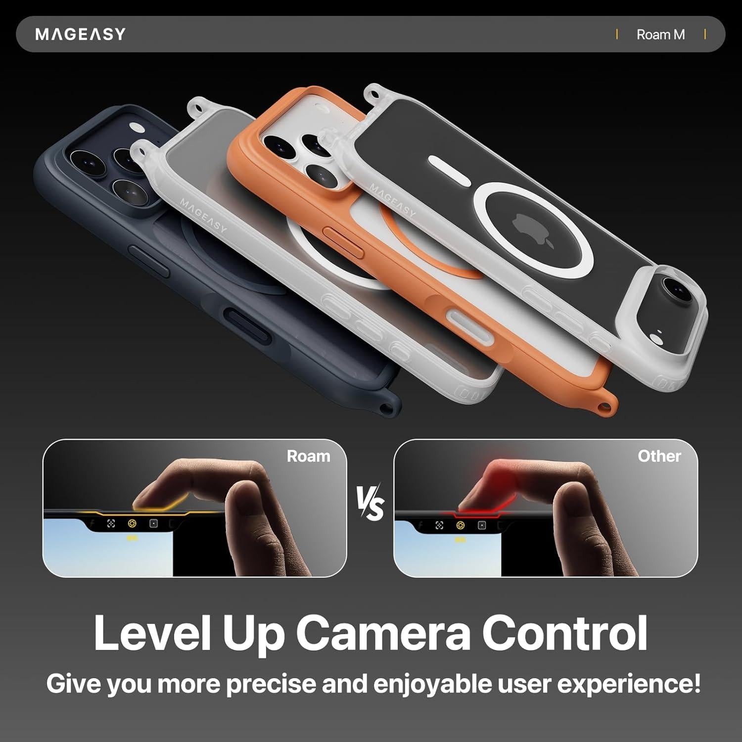 Funda MAGEASY para iPhone 17 6.3" Transparente con Correa