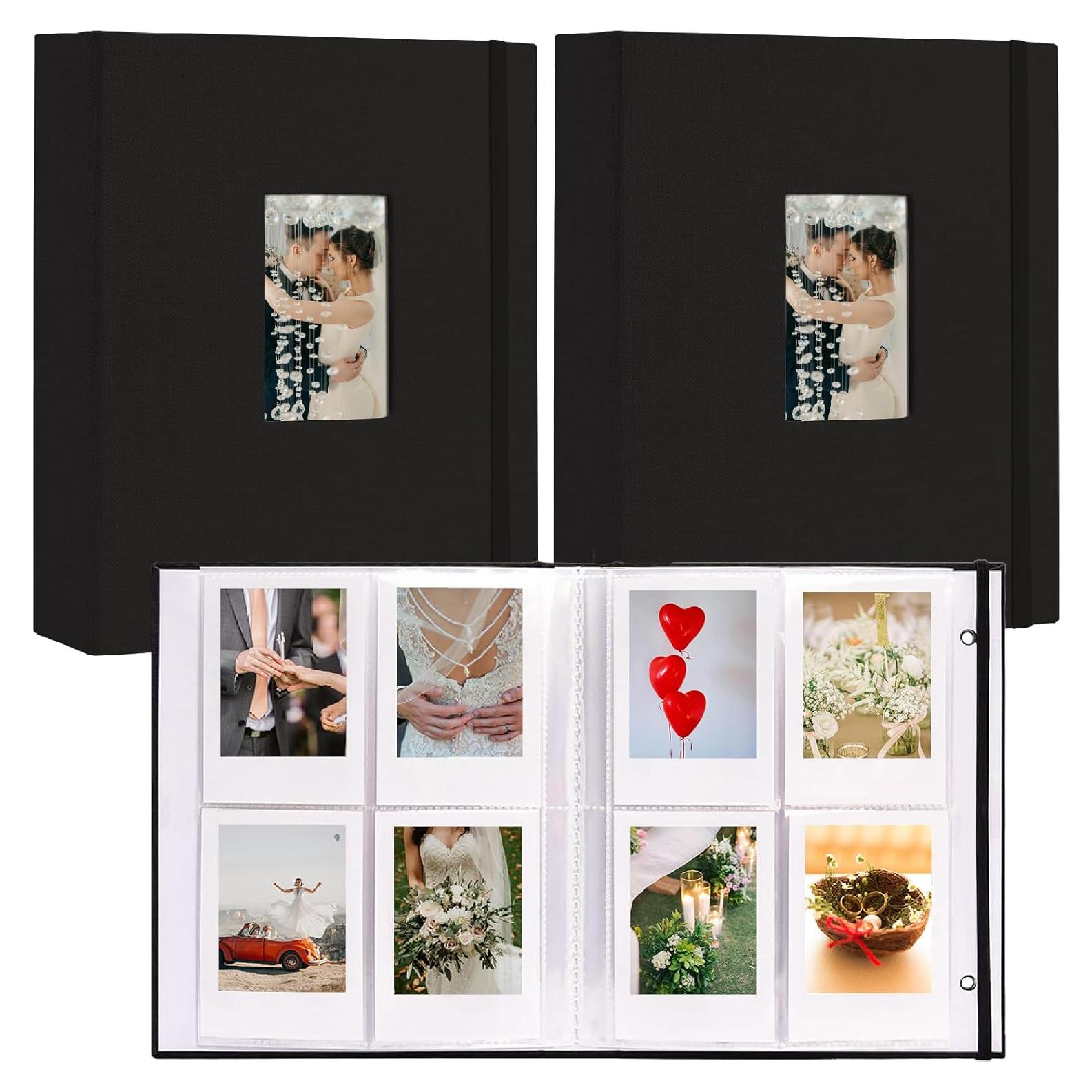 Álbum de Fotos Polaroid Sprsthai 2 Paquete Negro 208 Fotos