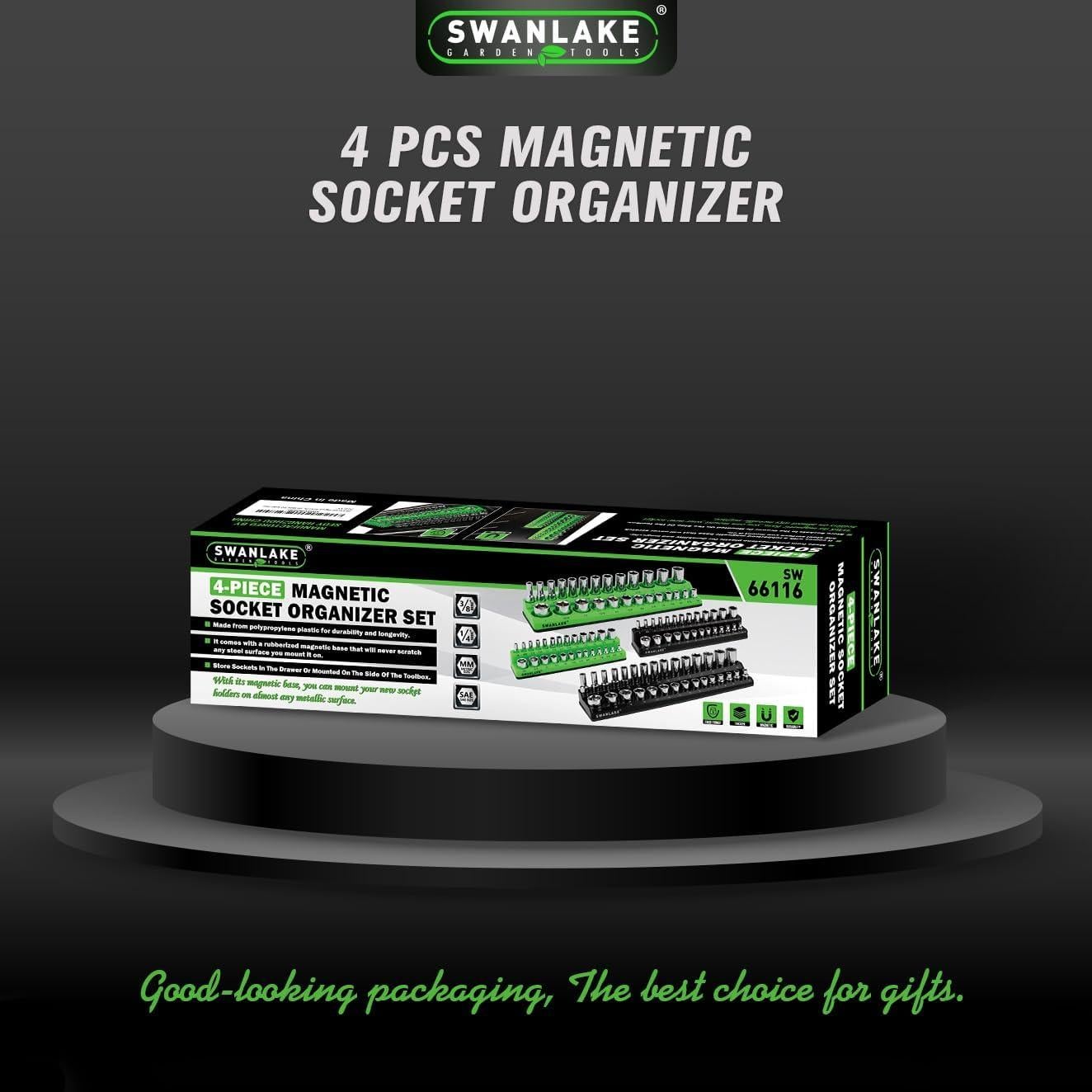 Juego de Organizadores de Sockets Magnéticos 4 Piezas Swanlake