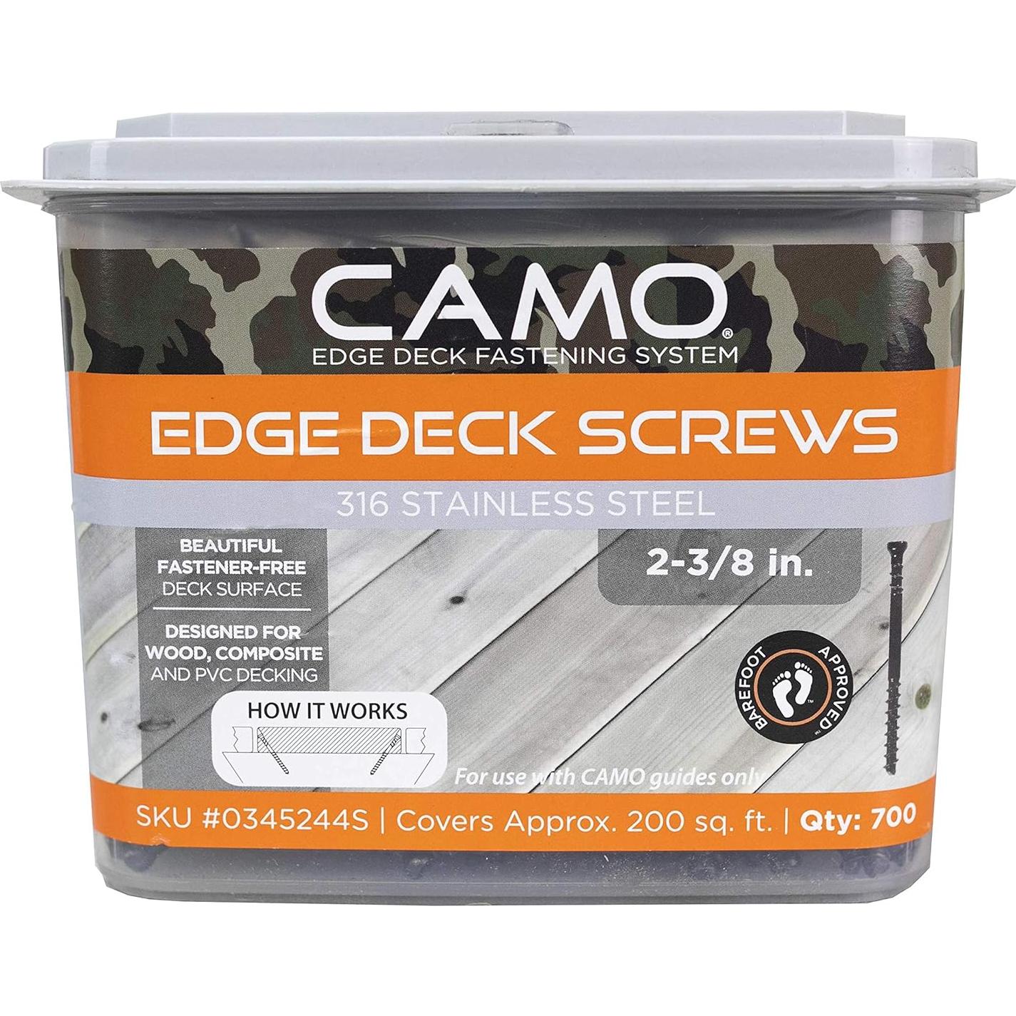 Tornillos para Deck Camo Edge Acero Inoxidable 316 (700 unidades)