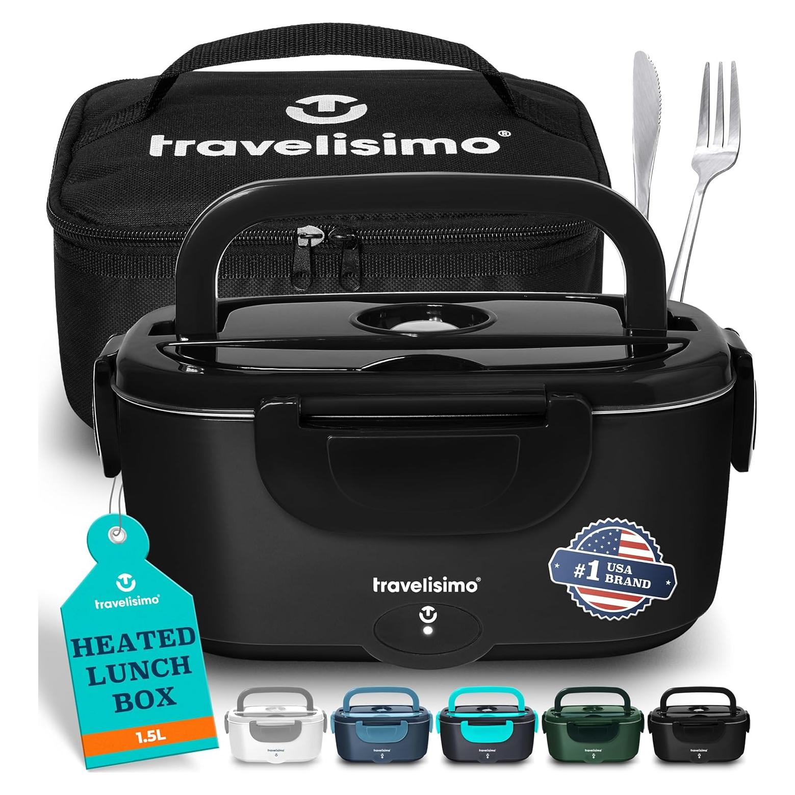 Caja de Almuerzo Eléctrica TRAVELISIMO 1.5L 80W Acero Inoxidable