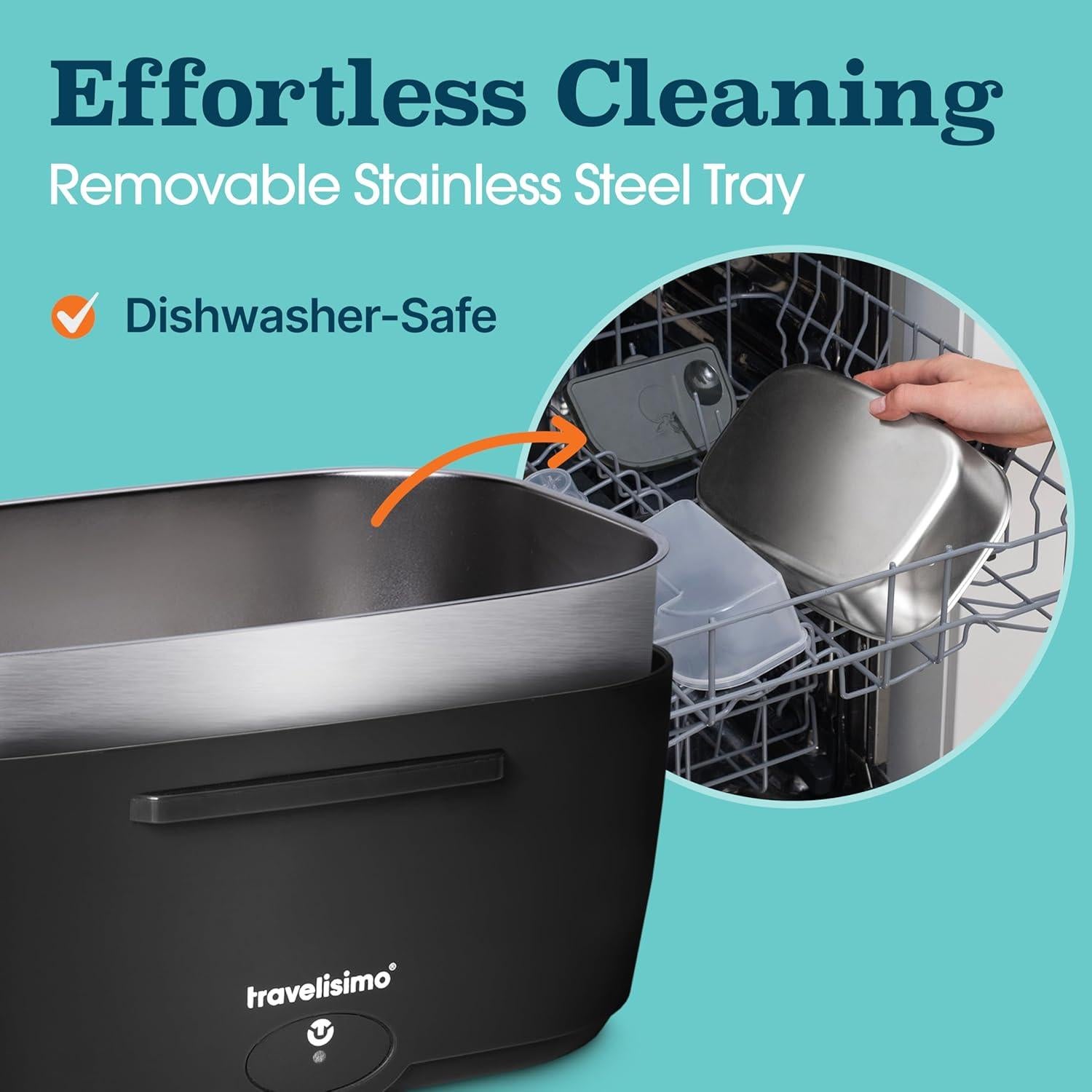 Caja de Almuerzo Eléctrica TRAVELISIMO 1.5L 80W Acero Inoxidable