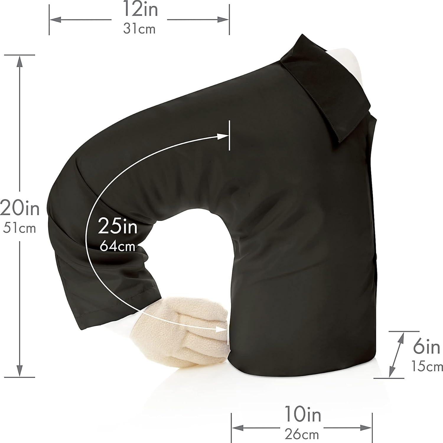 Cojín Novio Grande Negro - Microperlas, Algodón, 15.24 cm