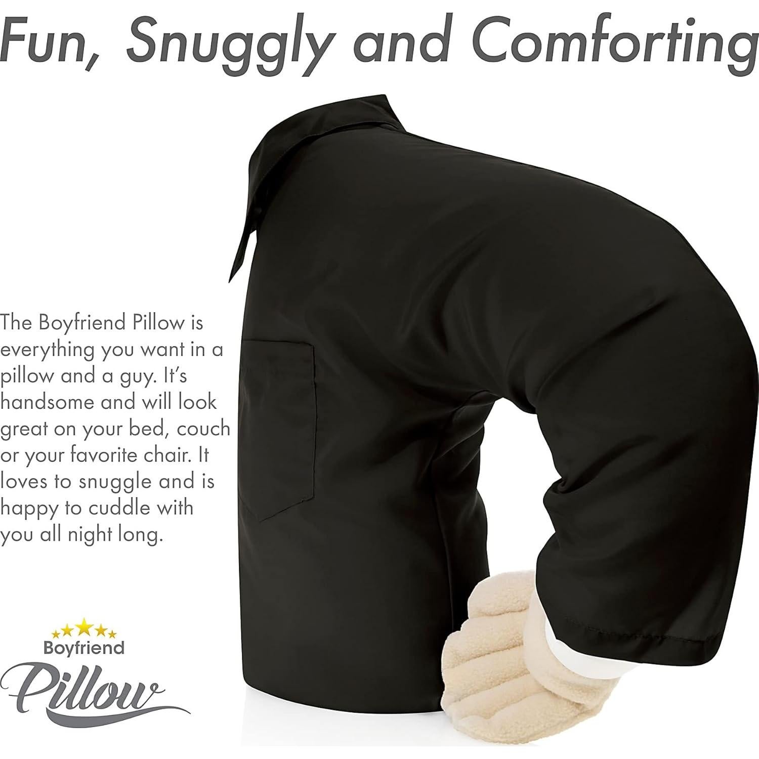 Cojín Novio Grande Negro - Microperlas, Algodón, 15.24 cm