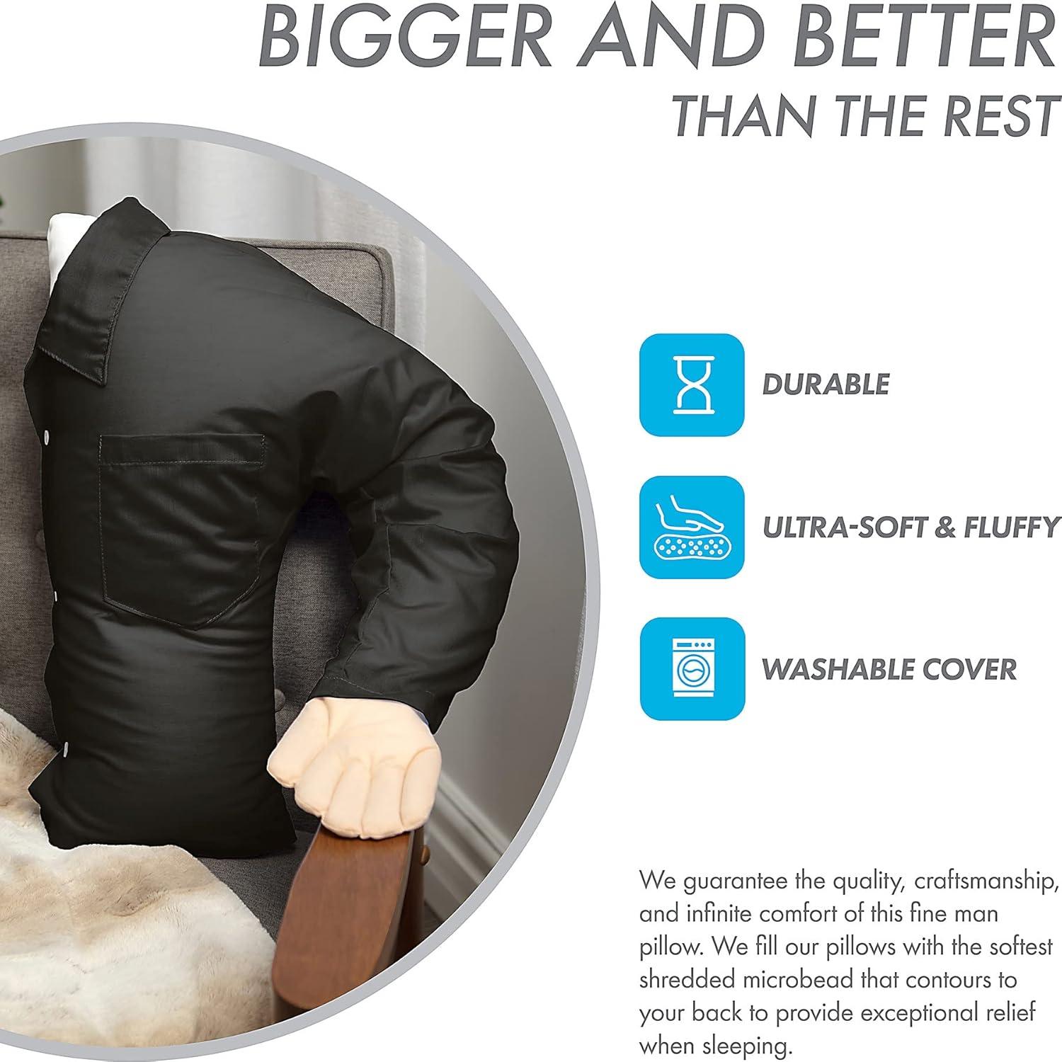 Cojín Novio Grande Negro - Microperlas, Algodón, 15.24 cm