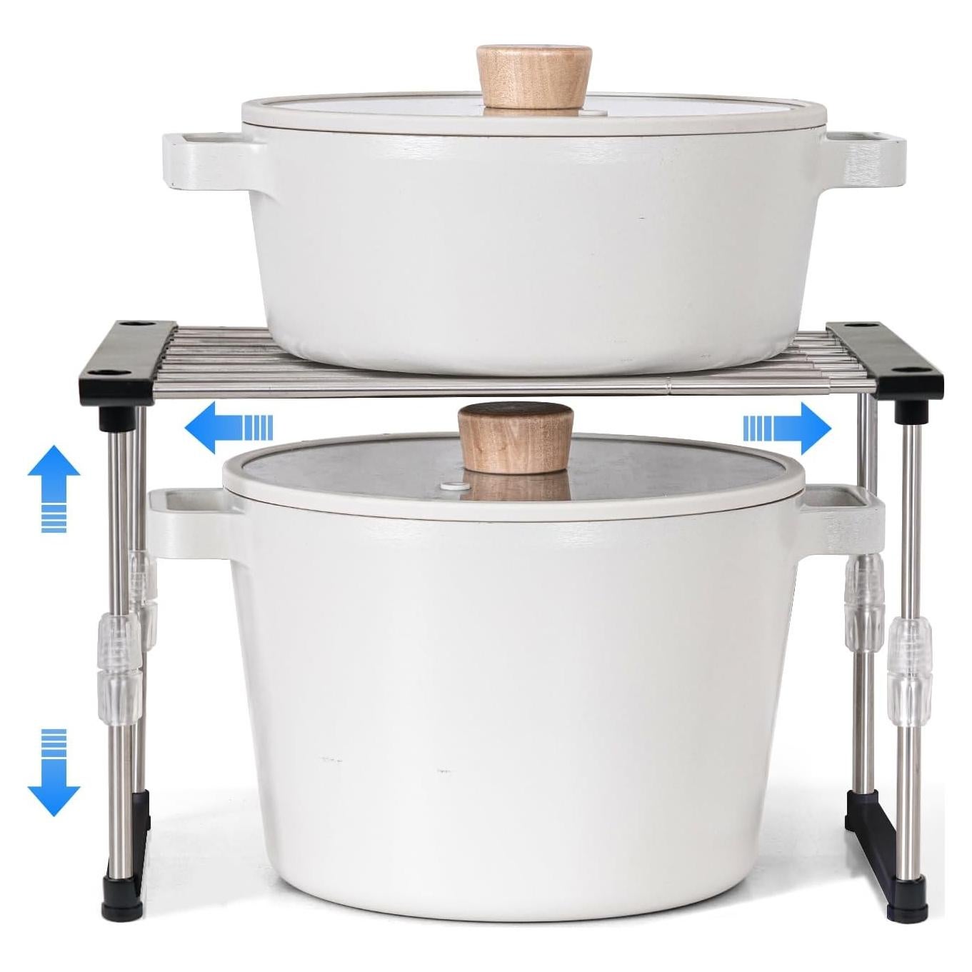 Organizador de Gabinete Expandible Carrotez Ajustable Negro 30-50 cm