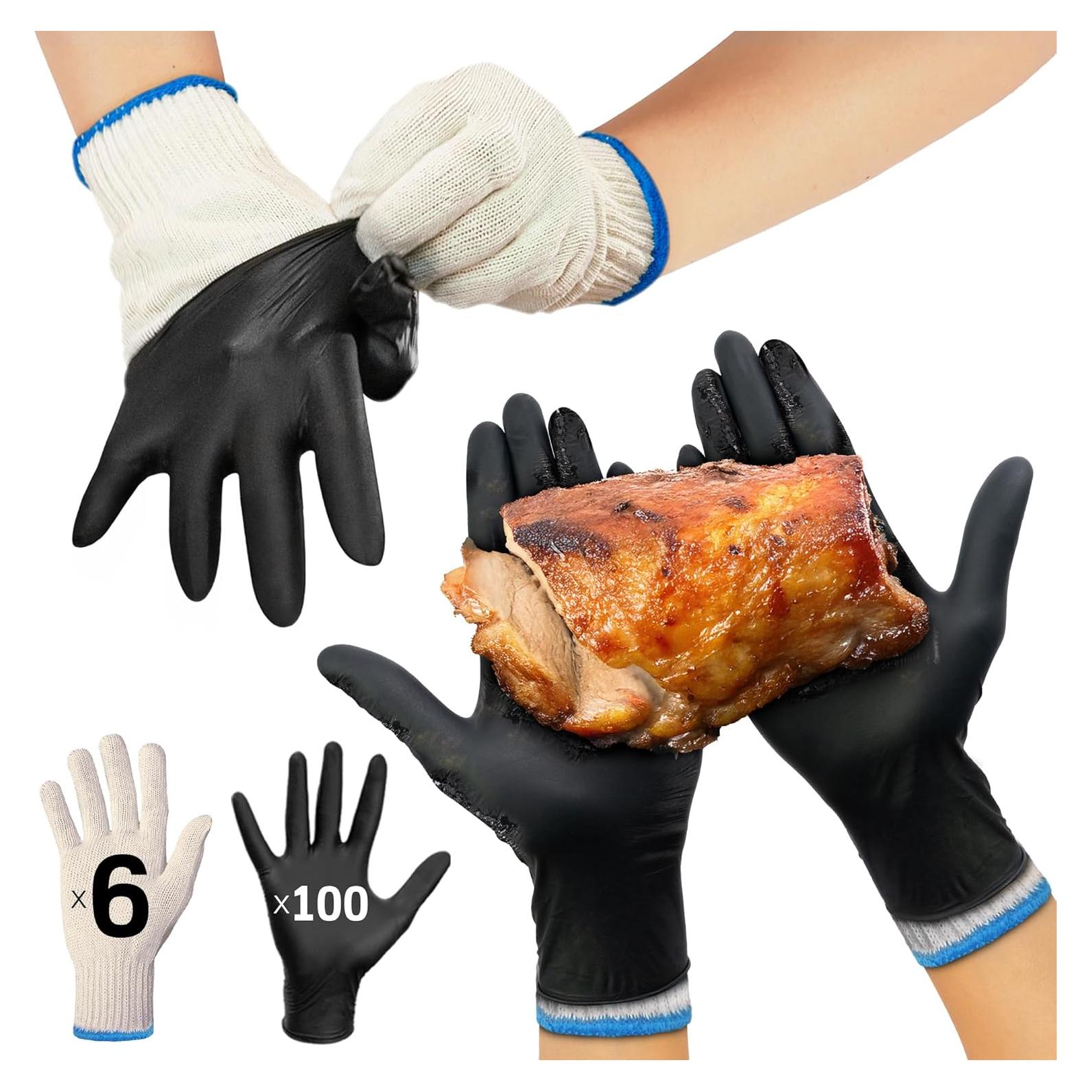 Guantes BBQ Raxwell - Grande - 3 Pares Antideslizantes