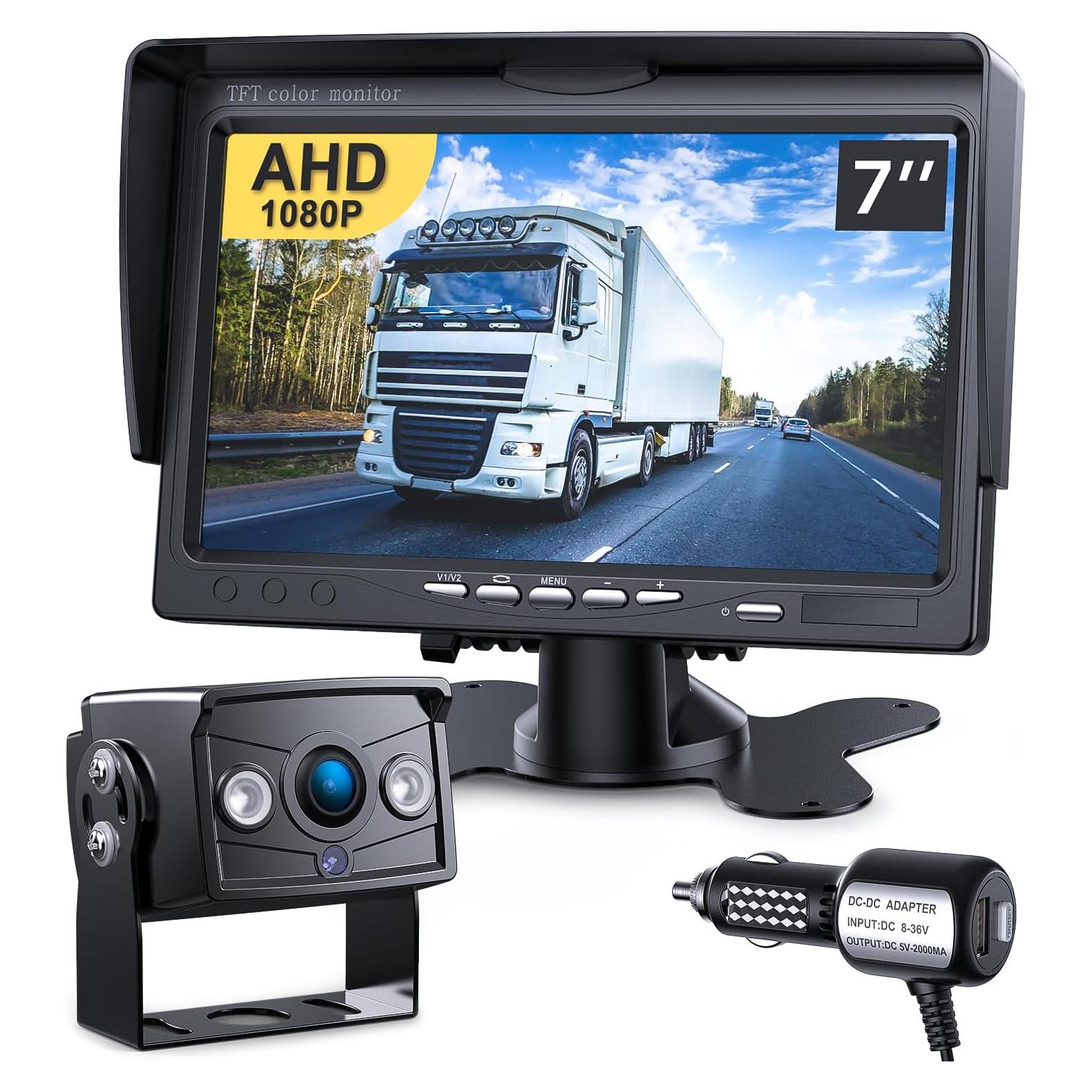 Kit de Monitor de Cámara de Respaldo DVKNM 7" HD 1080P IP69