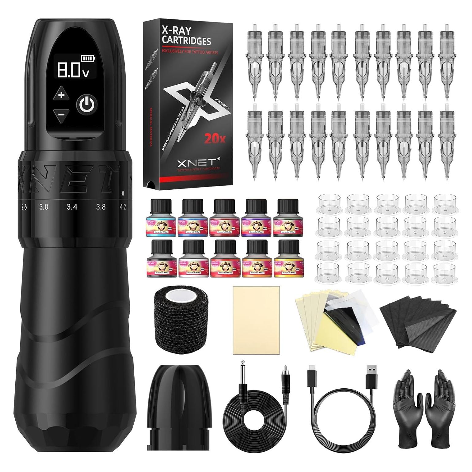 Kit de Máquina de Tatuaje Inalámbrica Xnet con Batería 1800mAh