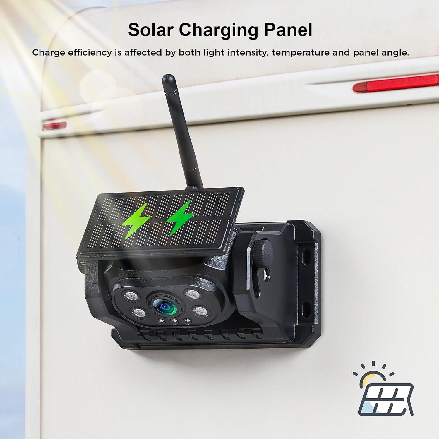 Cámara de Respaldo Inalámbrica VOONOA 1080P Solar 7" Negra