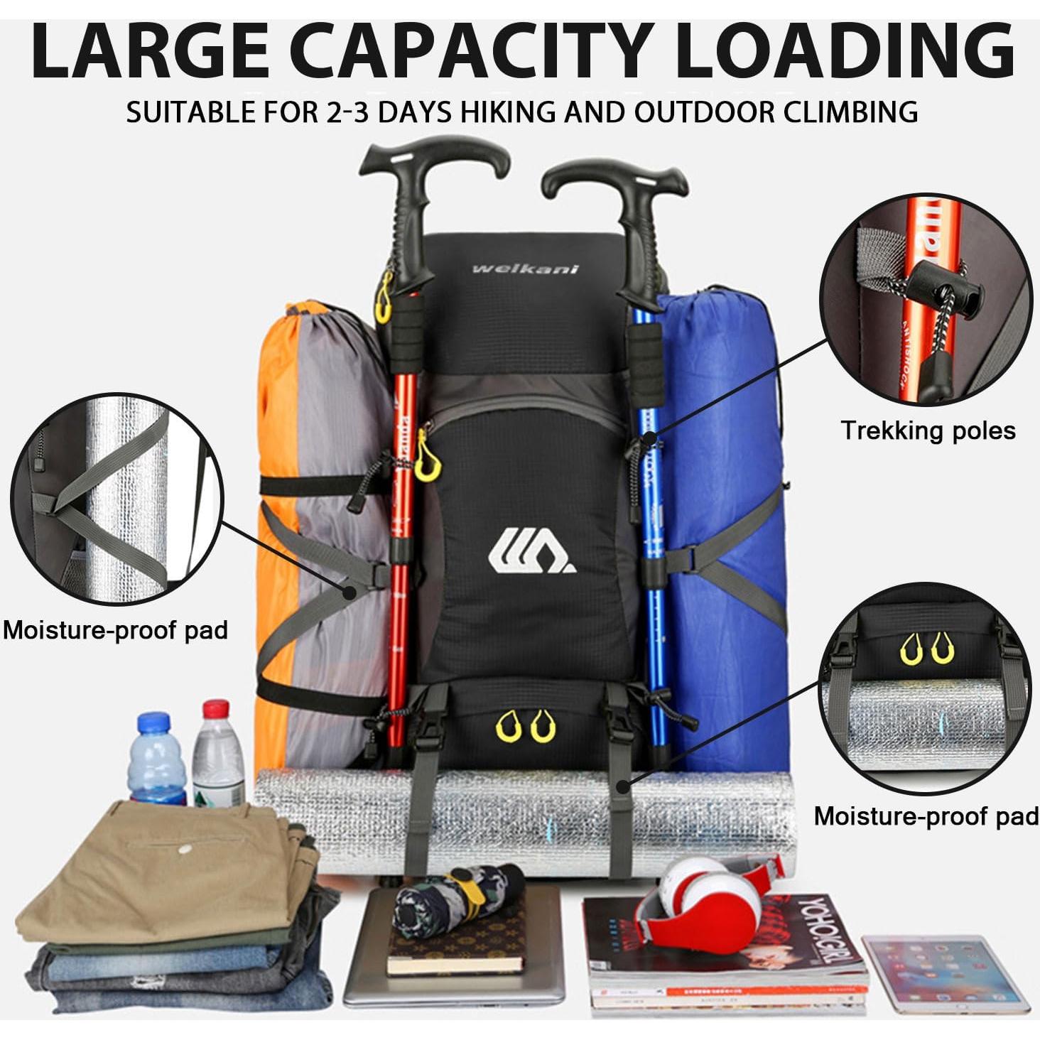 Mochila de Senderismo Favuit 30L Ultraligera Negra