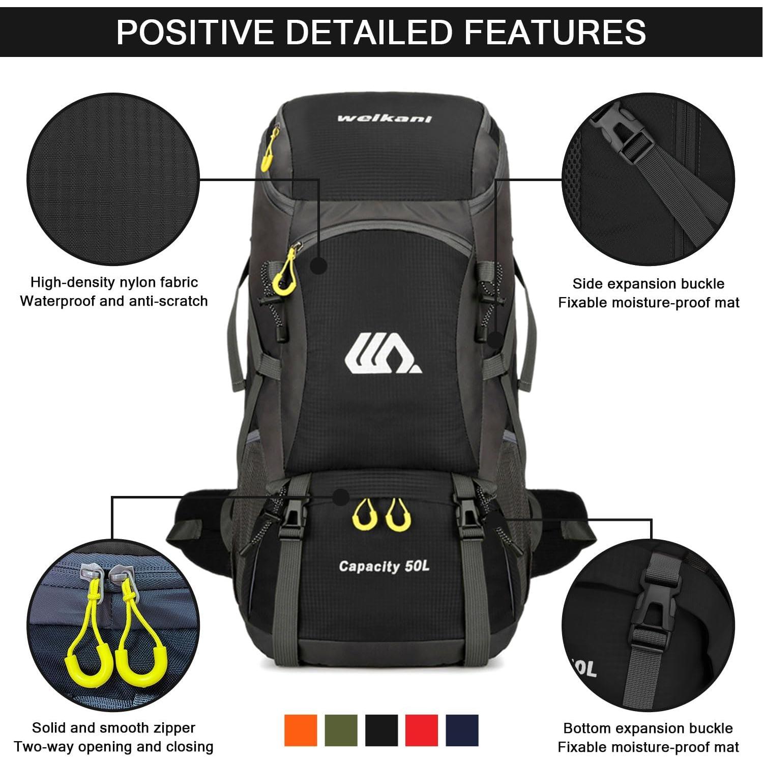 Mochila de Senderismo Favuit 30L Ultraligera Negra